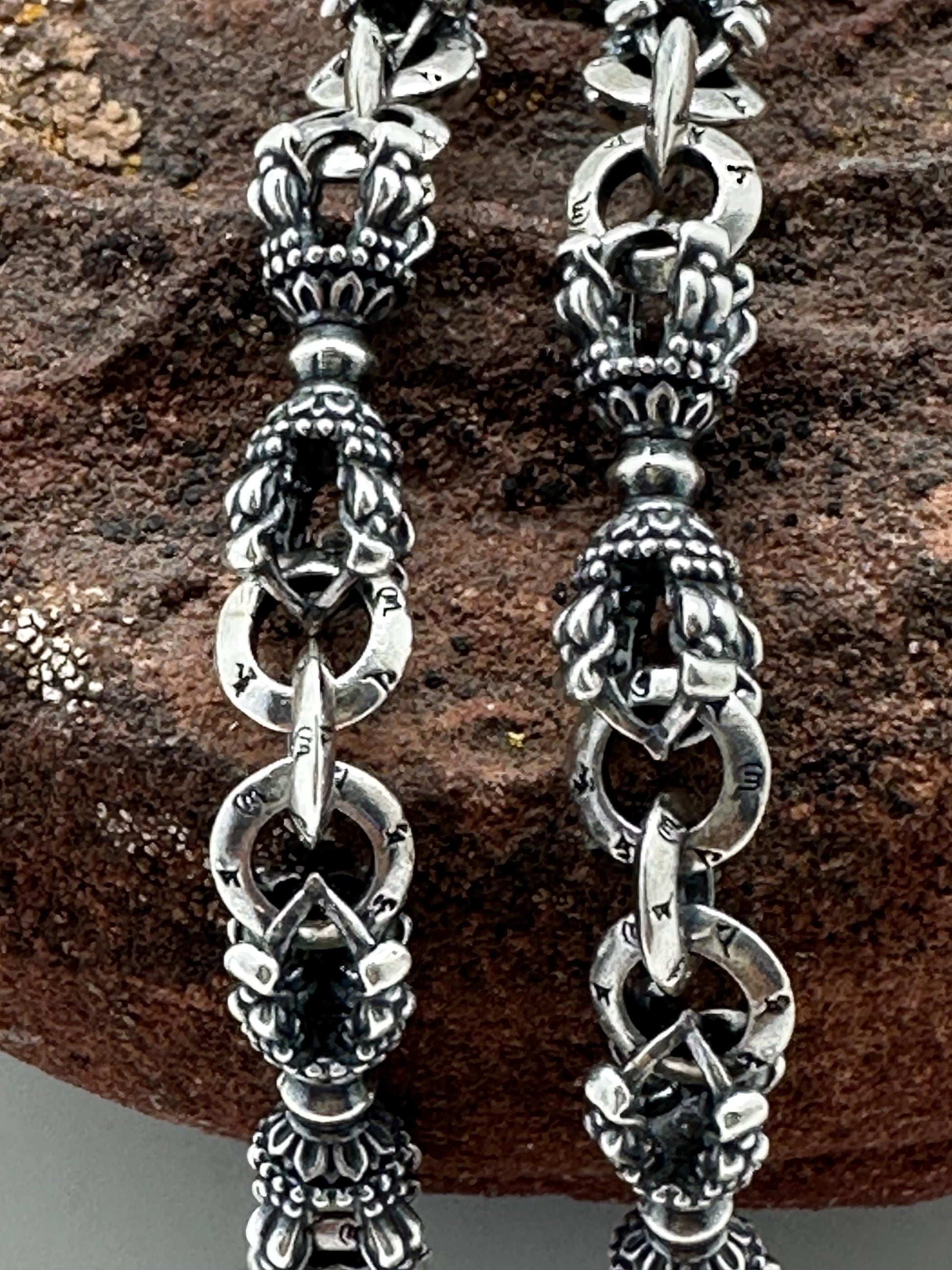 sterling silver vajra necklace, dhorje, Buddhist amulet