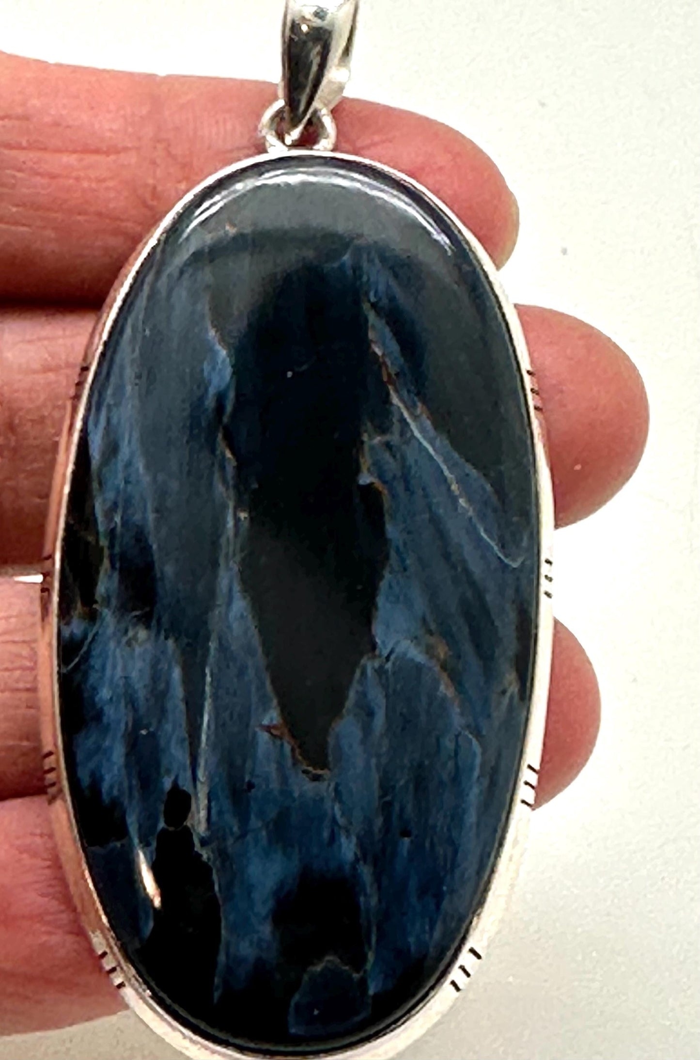 Pietersite pendant, handcrafted,sterling silver,natural stone