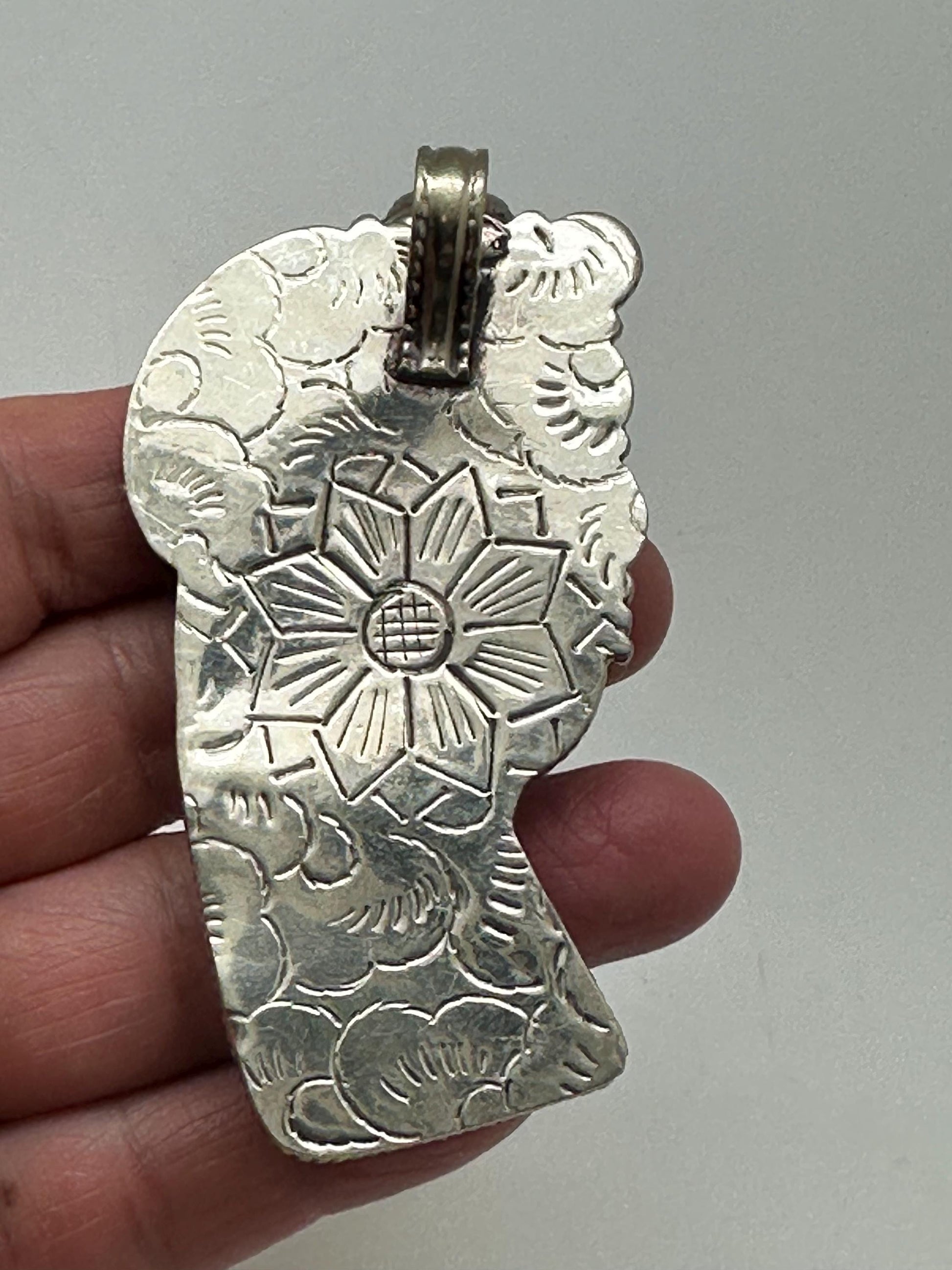 Horse pendant, handcrafted,tibetan silver, bone carved pendant, turquoise,71.8mmX31.3mm