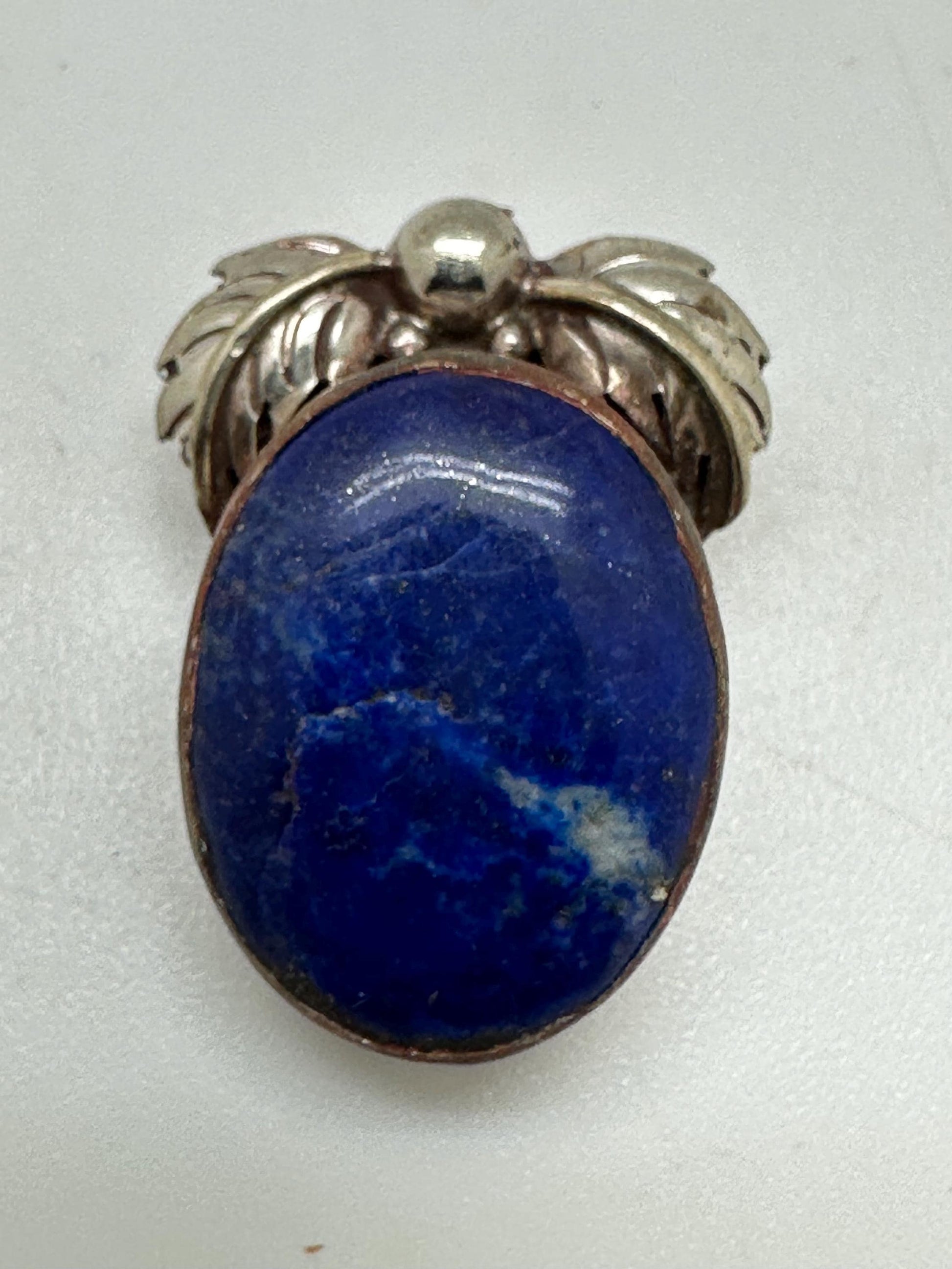 lapis pendant,handcrafted,Tibetan silver,Nepalese 33X21mm