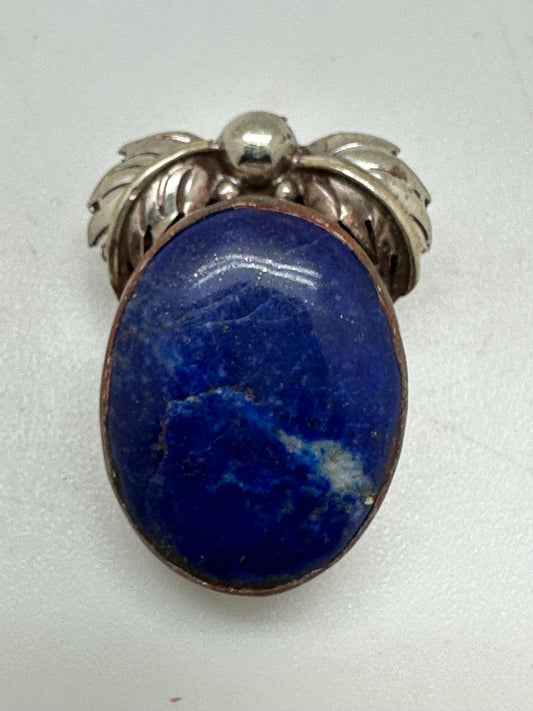 lapis pendant,handcrafted,Tibetan silver,Nepalese 33X21mm