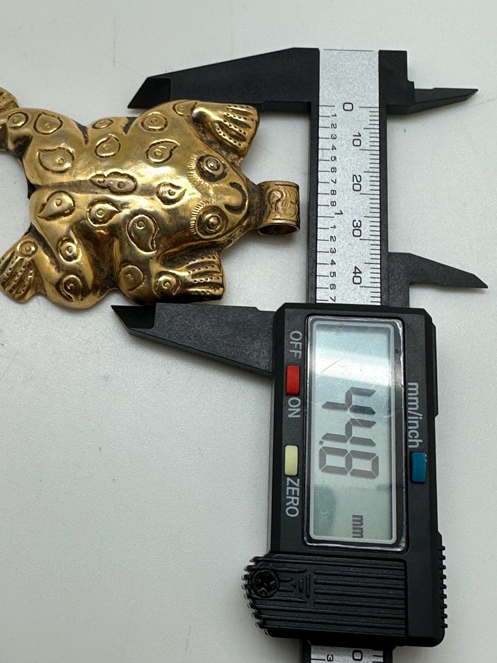 Large frog pendant,handcrafted, Tibetan silver,gold plated,Nepalese,71mmX44mm