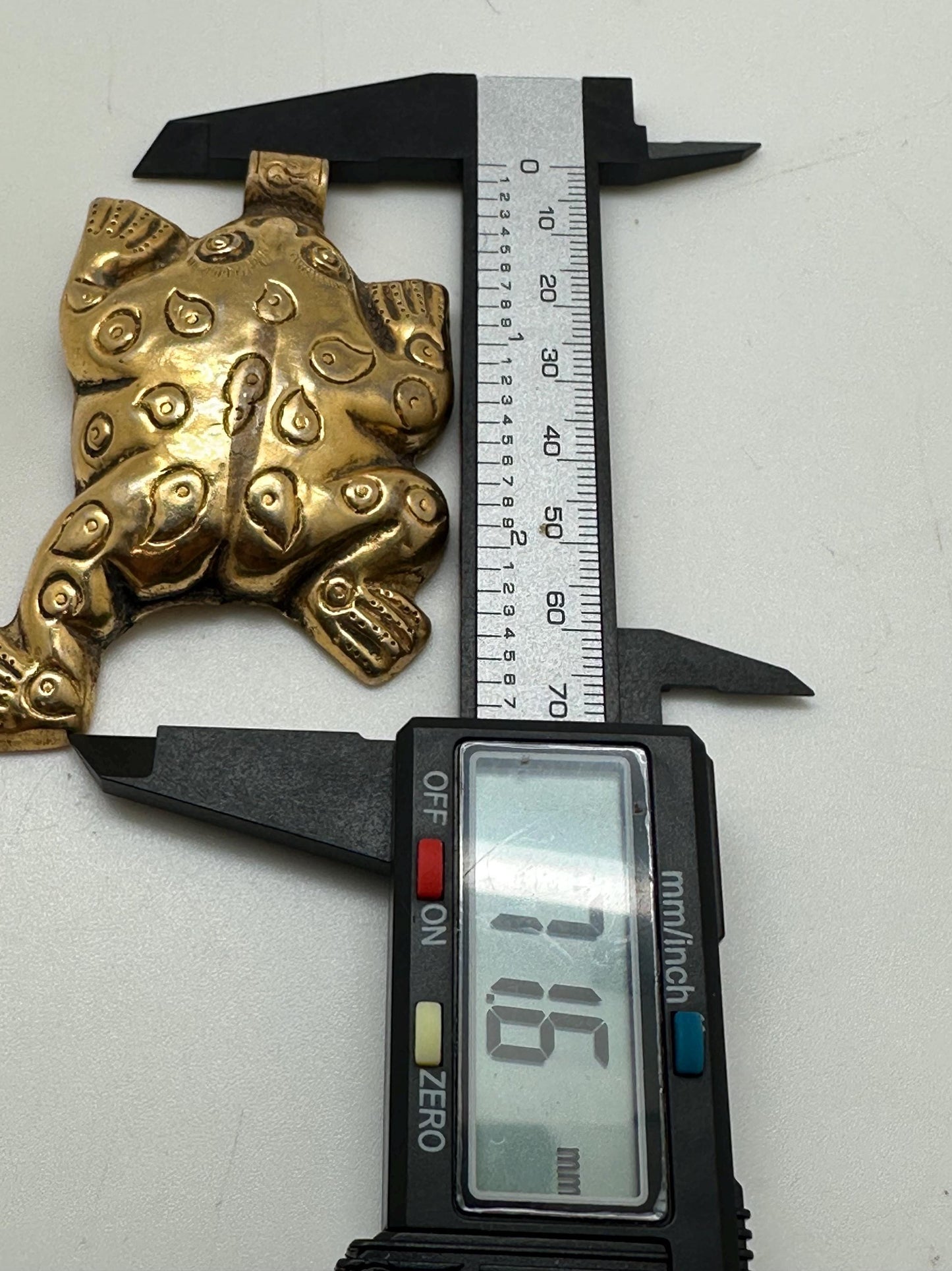 Large frog pendant,handcrafted, Tibetan silver,gold plated,Nepalese,71mmX44mm