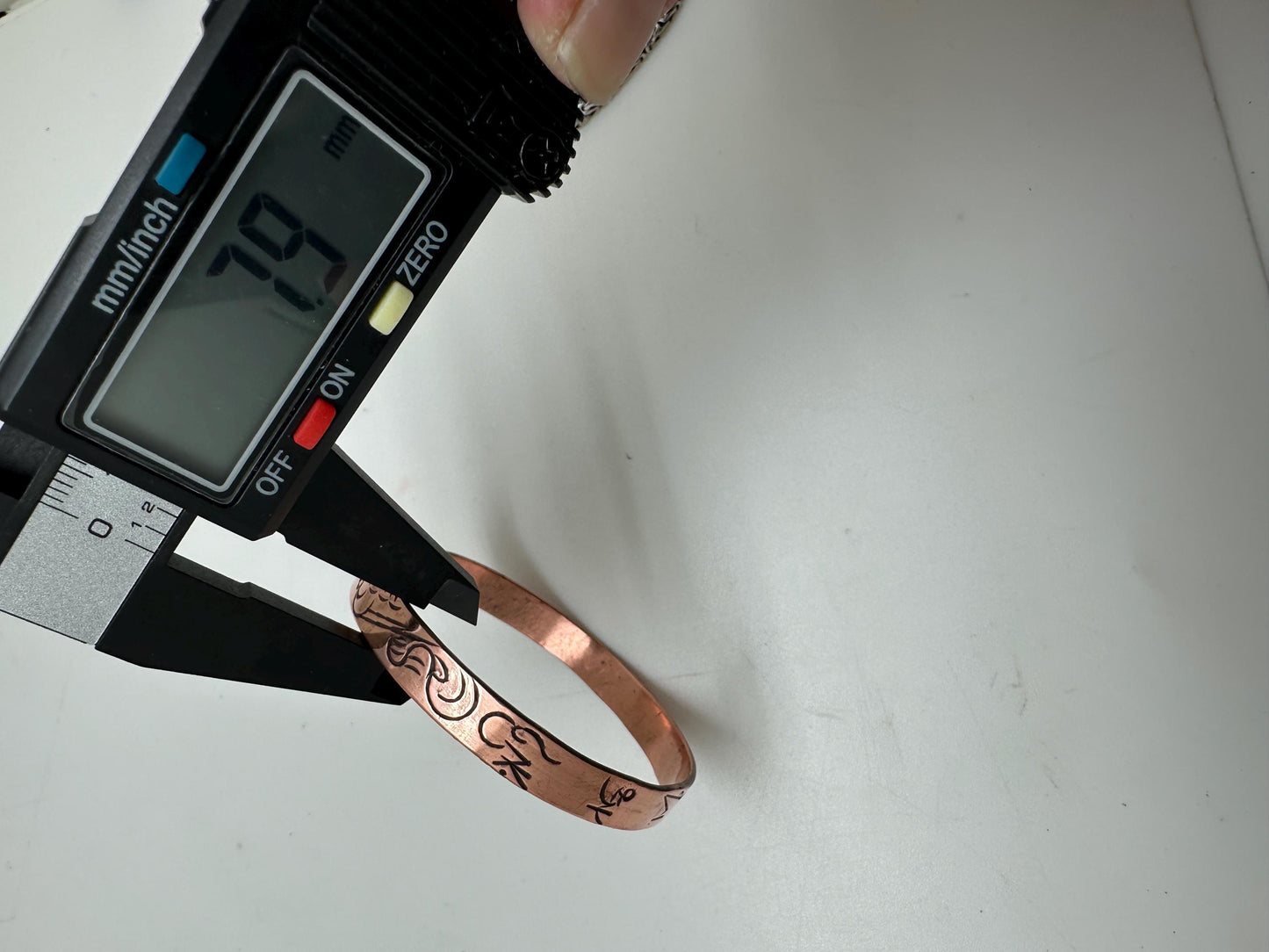 Handcrafted Copper Cuff Bracelet, Om Mani Padme Hum Mantra, Nepalese