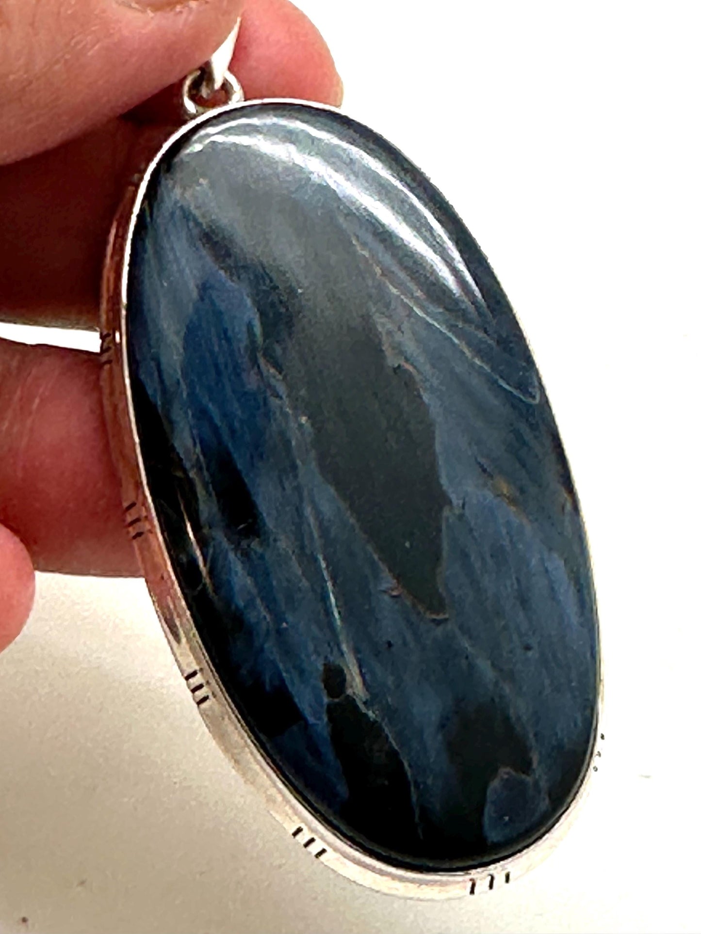 Pietersite pendant, handcrafted,sterling silver,natural stone
