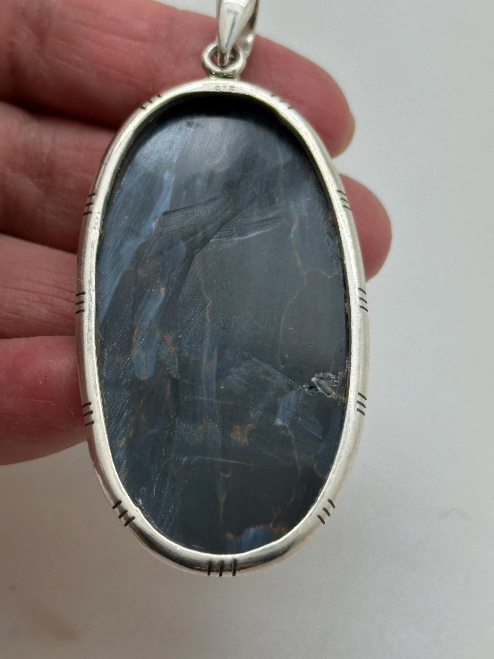 Pietersite pendant, handcrafted,sterling silver,natural stone