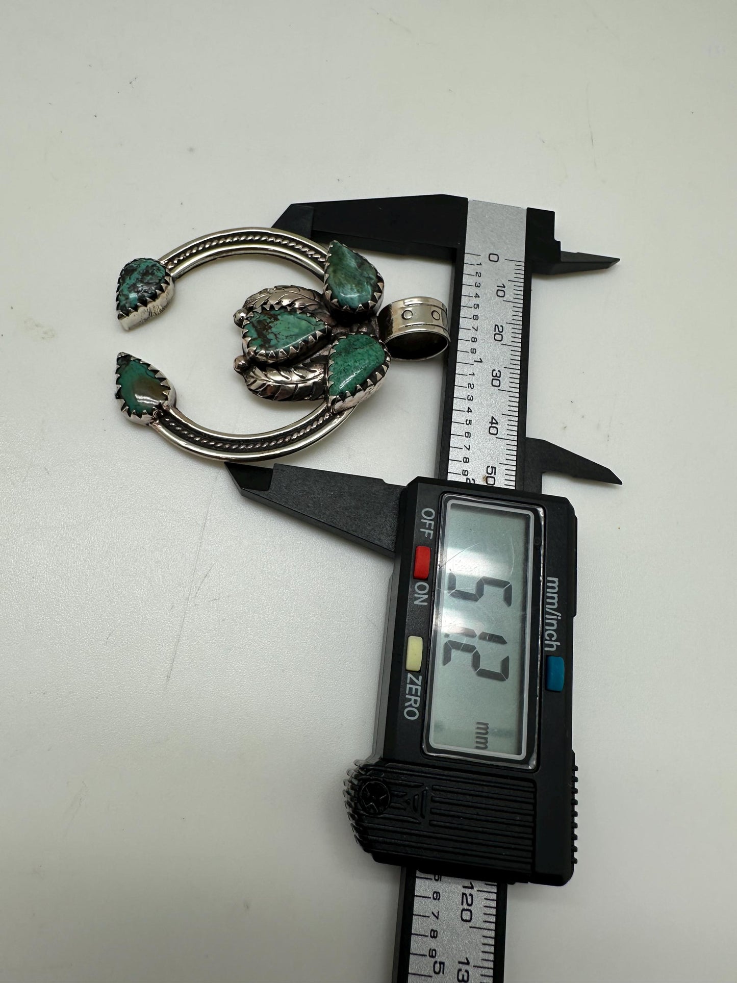 Blossom pendant, turquoise pendant, handcrafted,tibetan silver, 51.2mmX64.2mm
