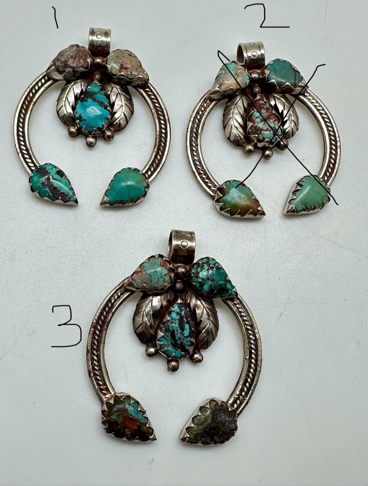 Turquoise blossom pendant, handcrafted,Tibetan silver,ethnic style,Nepalese,60X49mm