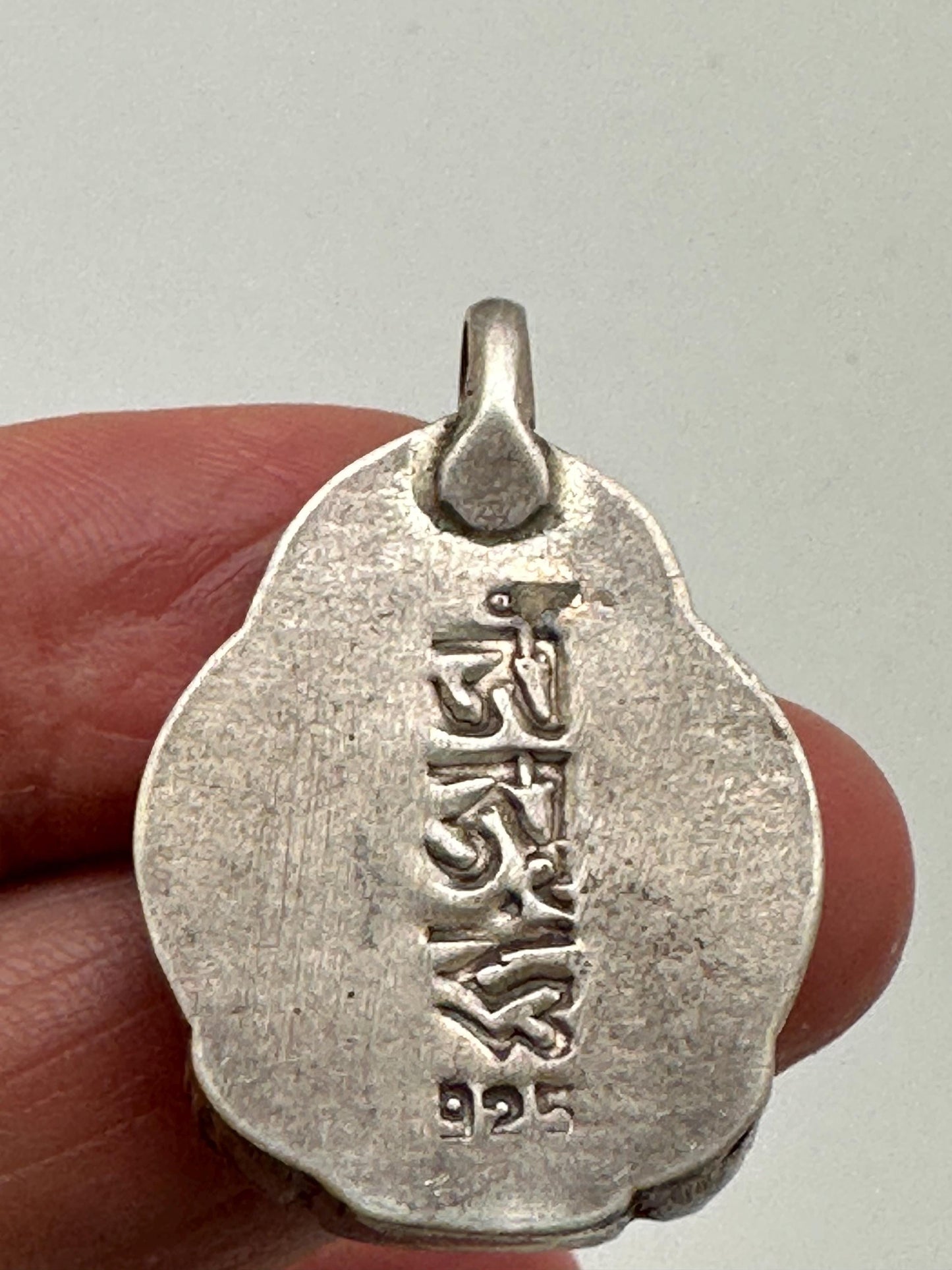 Buddha pendant, handcrafted, sterling silver, amulet, meditation