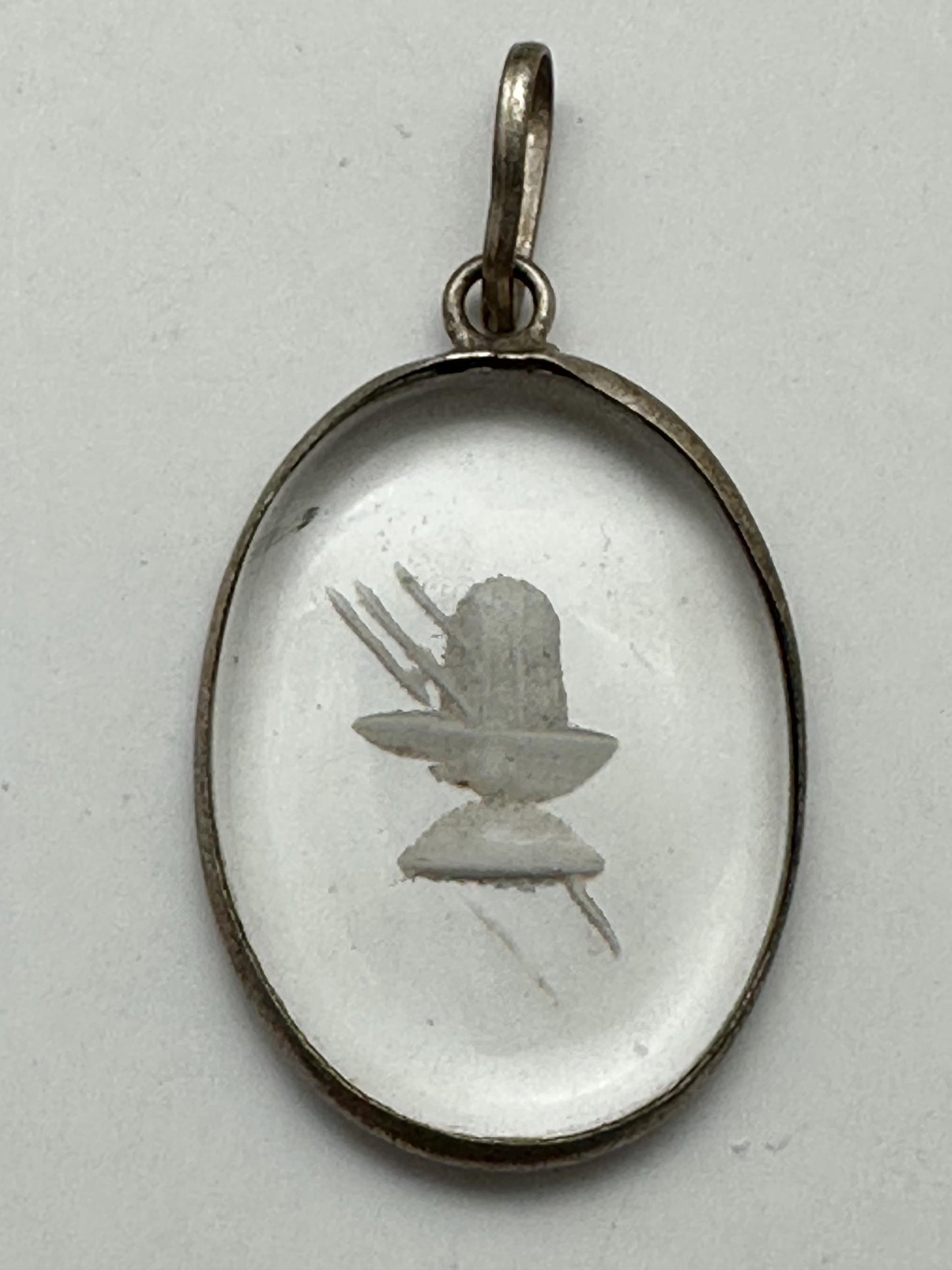 quartz crystal, shiva pendant, handcrafted,sterling silver,Nepalese
