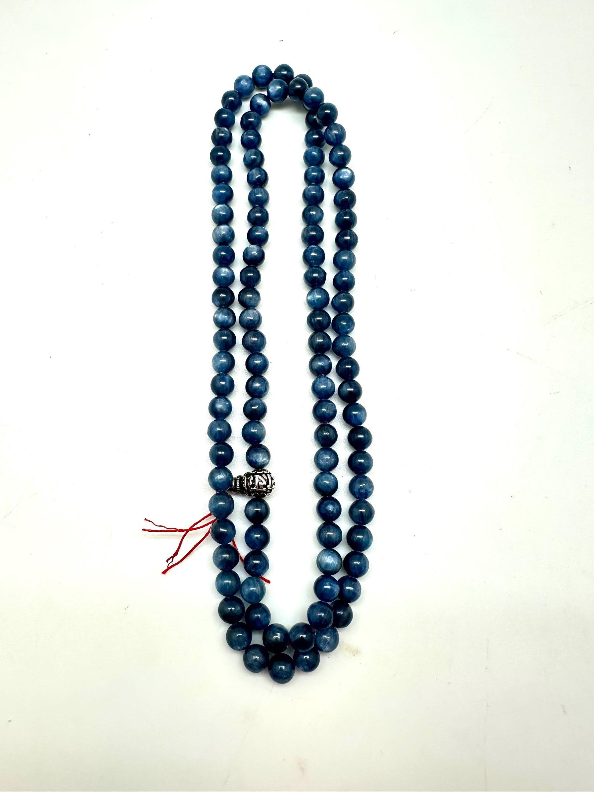 kyanite mala, 108 bead,Tibetan Buddhist prayer beads mala,natural kyanite necklace, handcrafted,