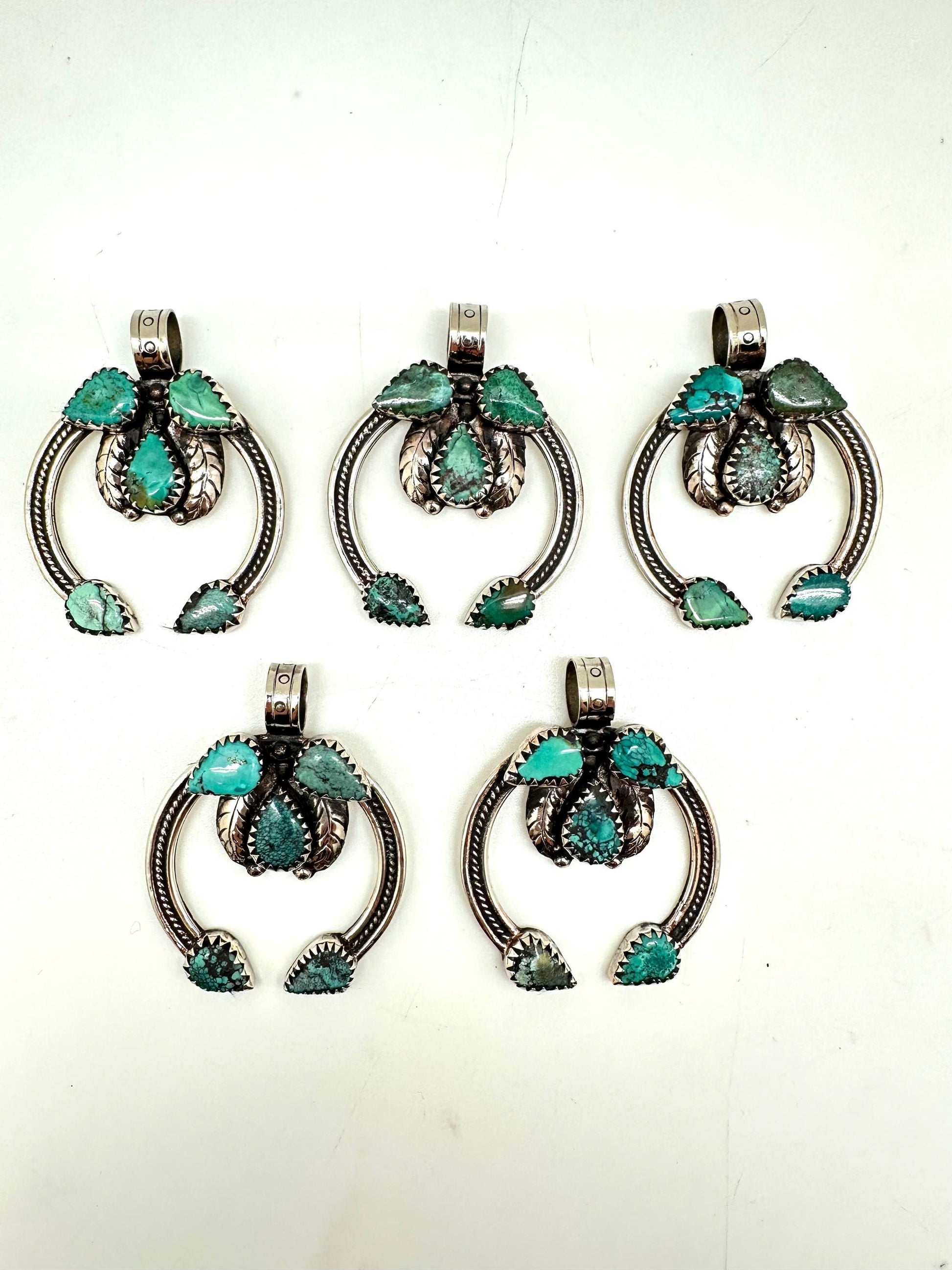 Blossom pendant, turquoise pendant, handcrafted,tibetan silver, 51.2mmX64.2mm
