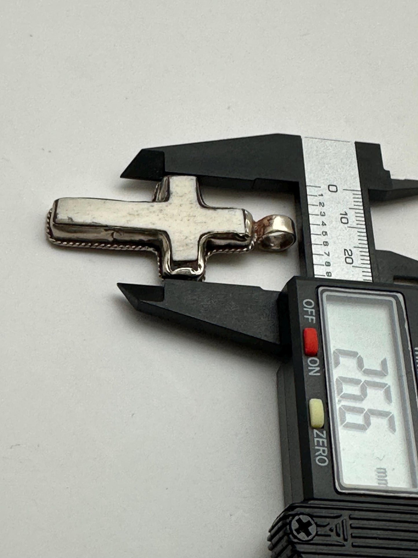 Cross pendant,Bone carved cross, handcrafted, Tibetan silver,53mmX26.6mm
