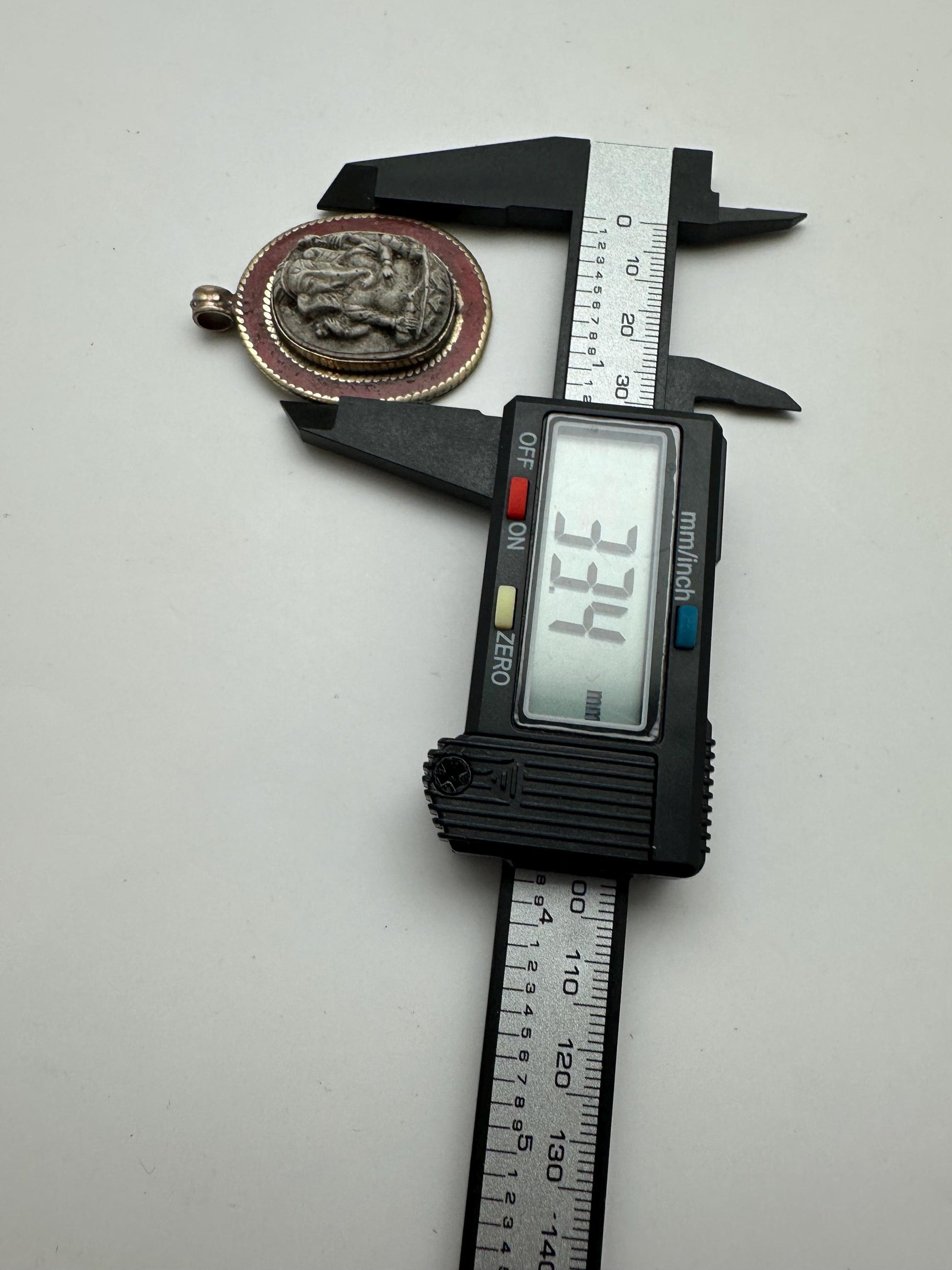 Handcrafted Ganesh Pendant, Tibetan Silver Amulet, Nepalese Resin God