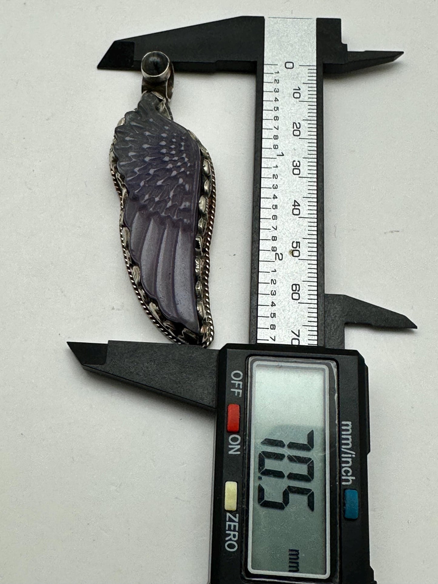 fluorite carved angle wing pendant,labradorite , Tibetansilver,handcrafted,spiritual jewelry,ethnic style ,33.8mmX61mm