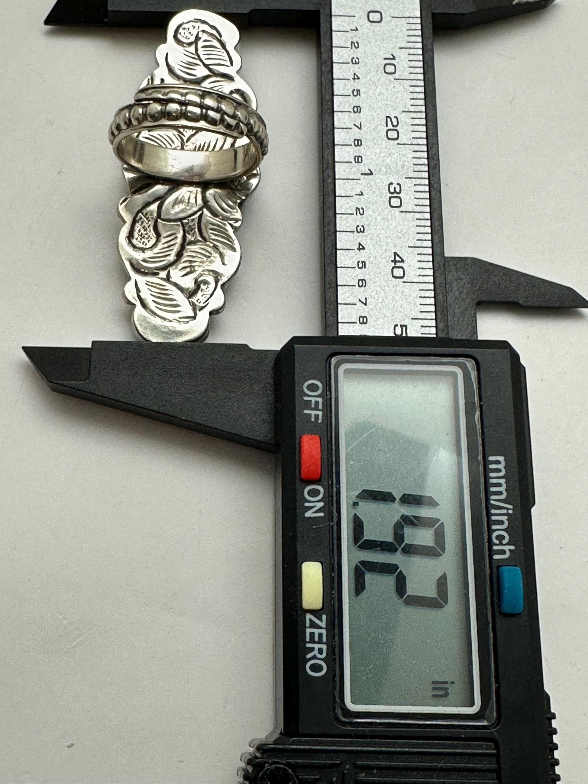 Turquoise ring, handcrafted, adjustable, Tibetan silver, ethnic style,Nepalese,49mmX19mm