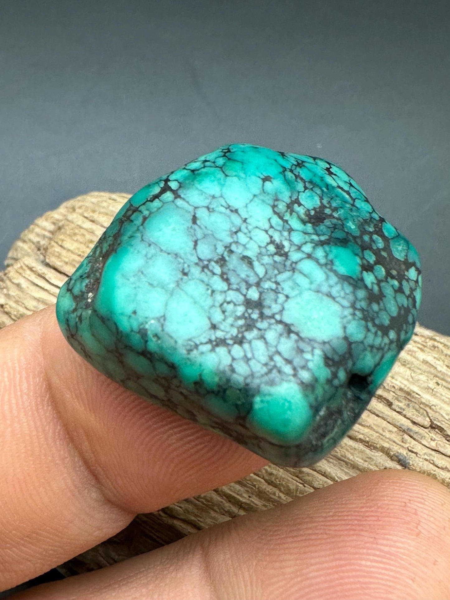 Vintage Tibetan Turquoise Gemstone, Natural Blue Stone