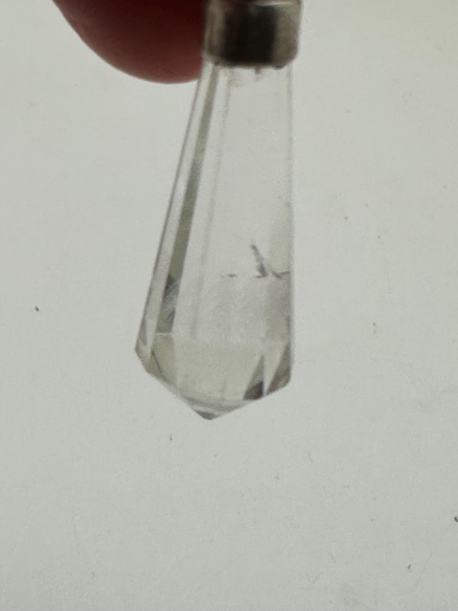 Quartz crystal pendant,point pendant ,handcrafted,sterling silver