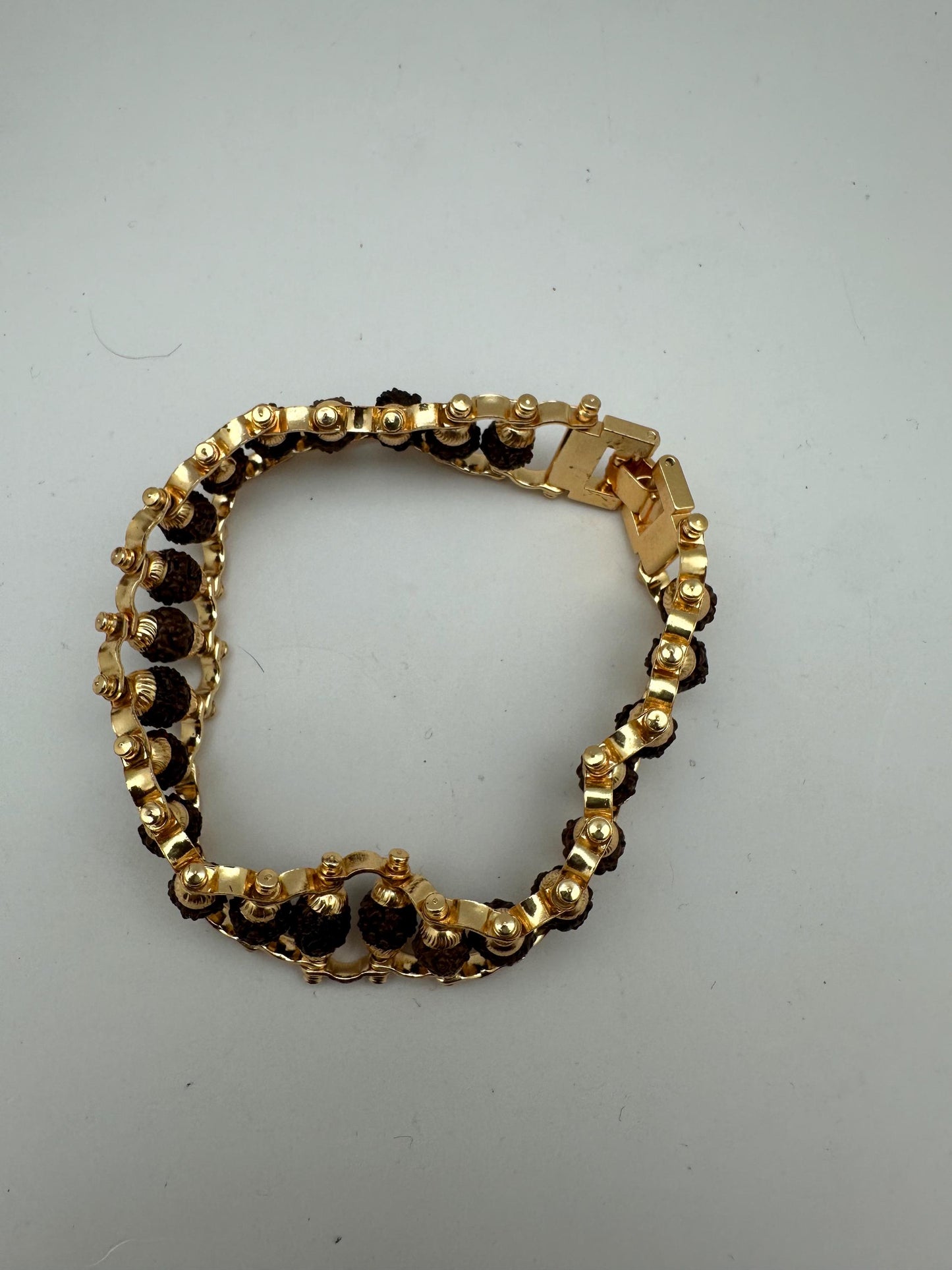 Rudrasha bracelet, emulate , master handmade with gild