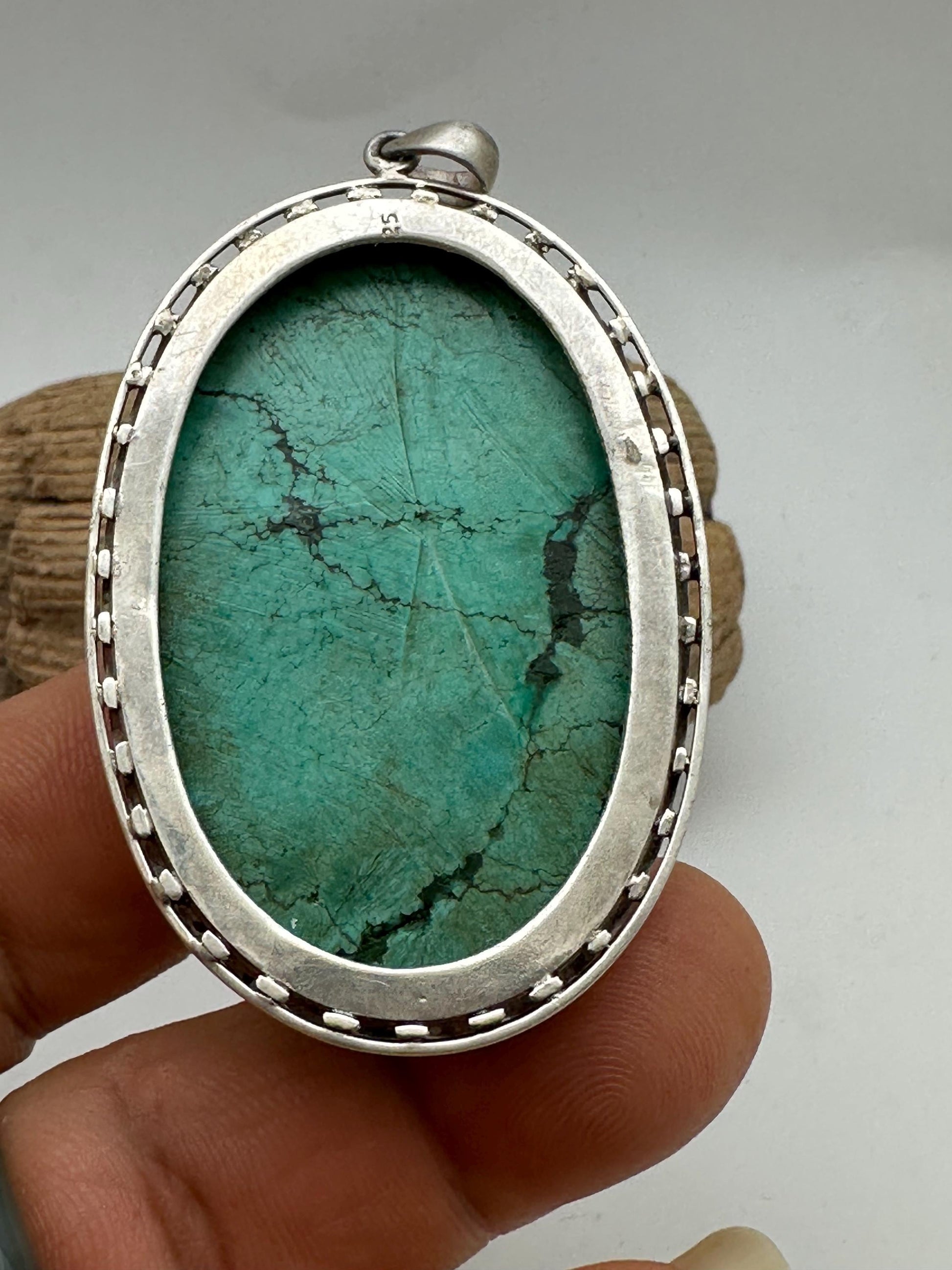 Green tara , untreated, Tibetan natural turquoise, 925 sterling silver master handcrafted from nepal