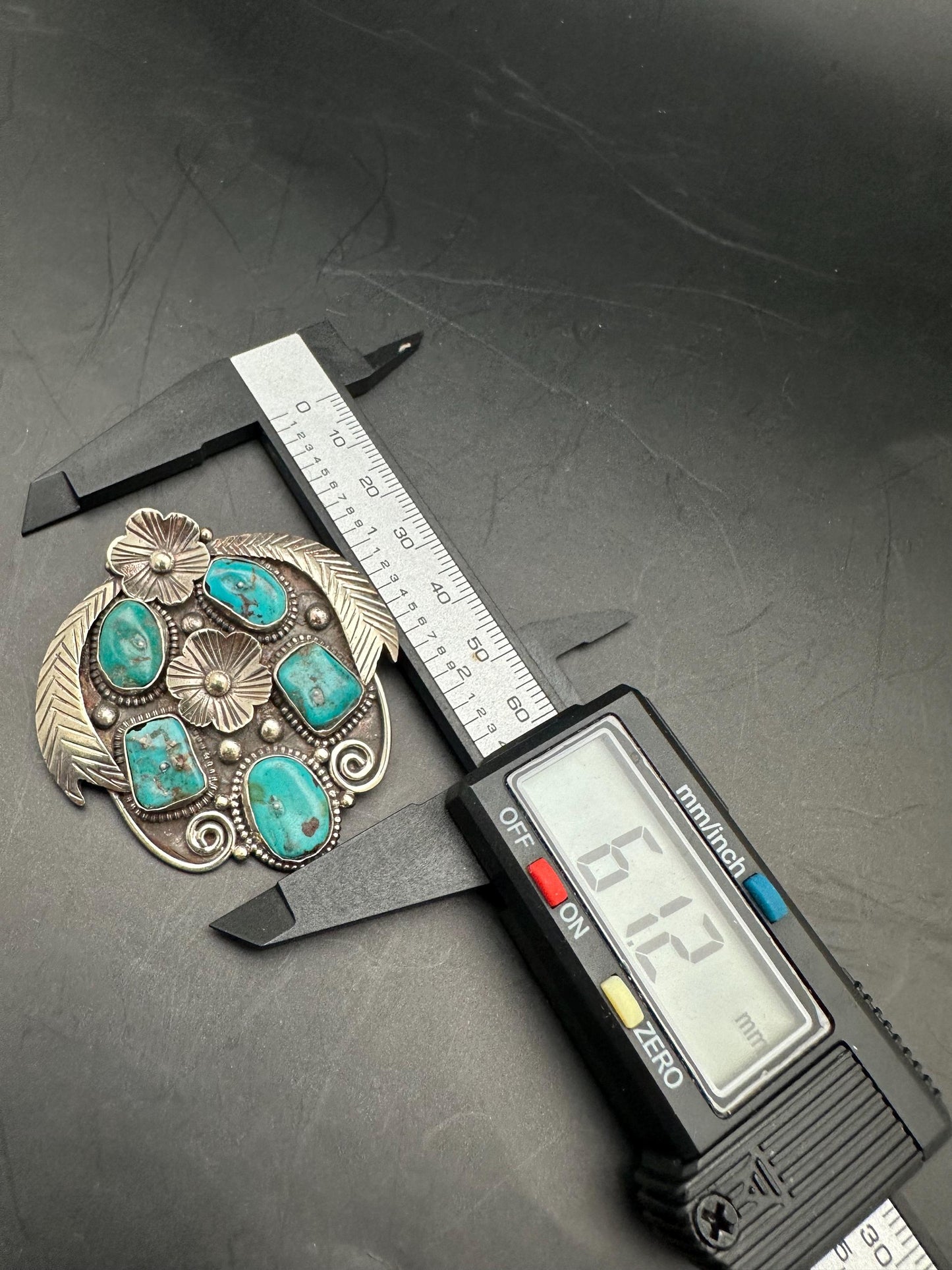 Turquoise pendent, untreated natural turquoise, master handcrafted with Tibetan silver from Nepal