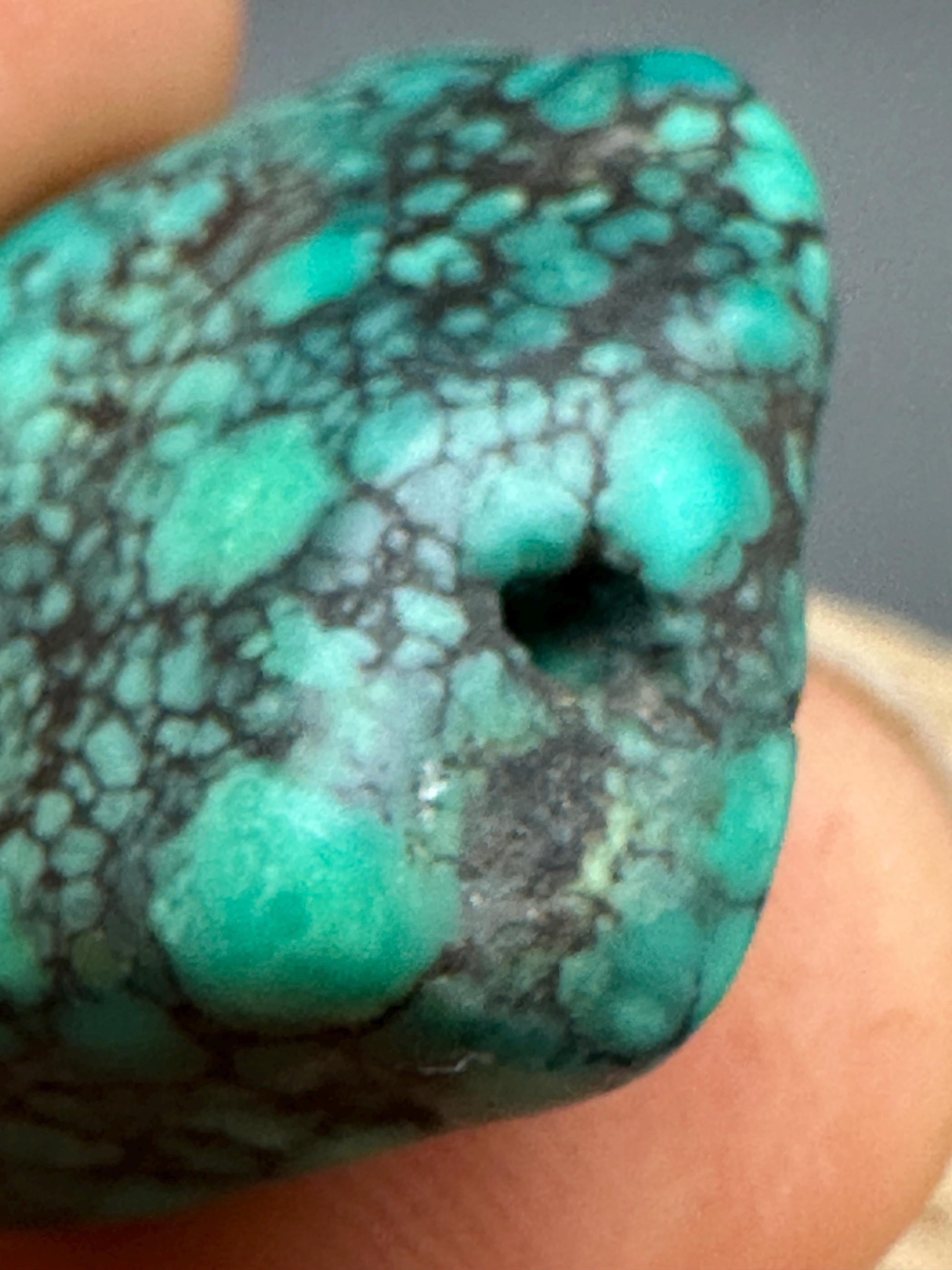 Vintage Tibetan Turquoise Gemstone, Natural Blue Stone