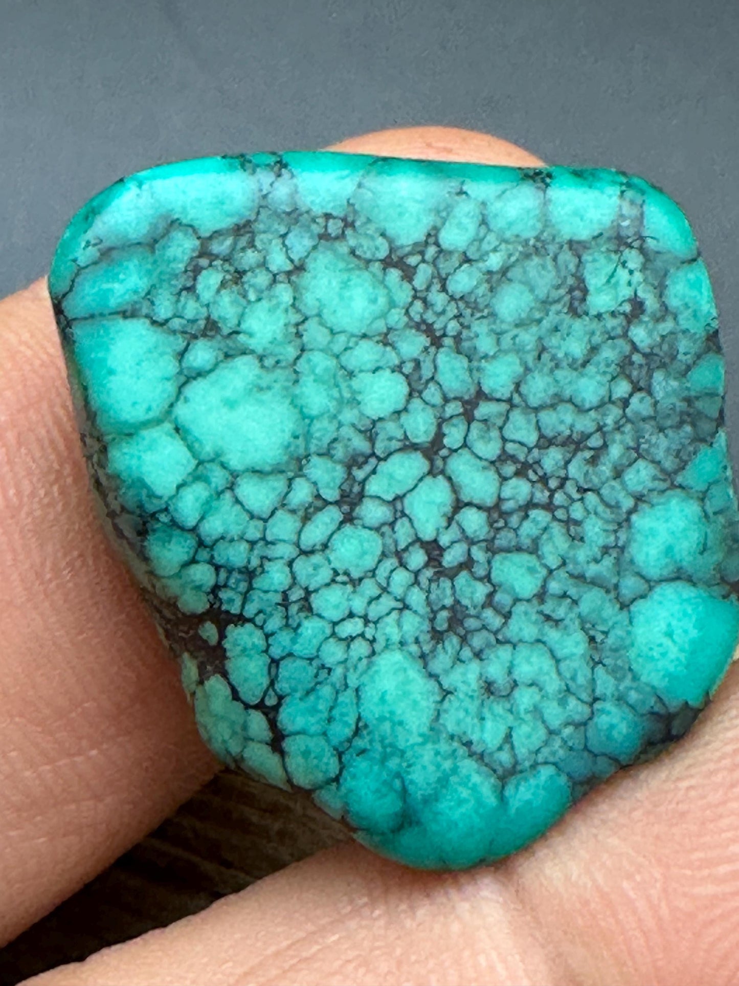 Vintage Tibetan Turquoise Gemstone, Natural Blue Stone