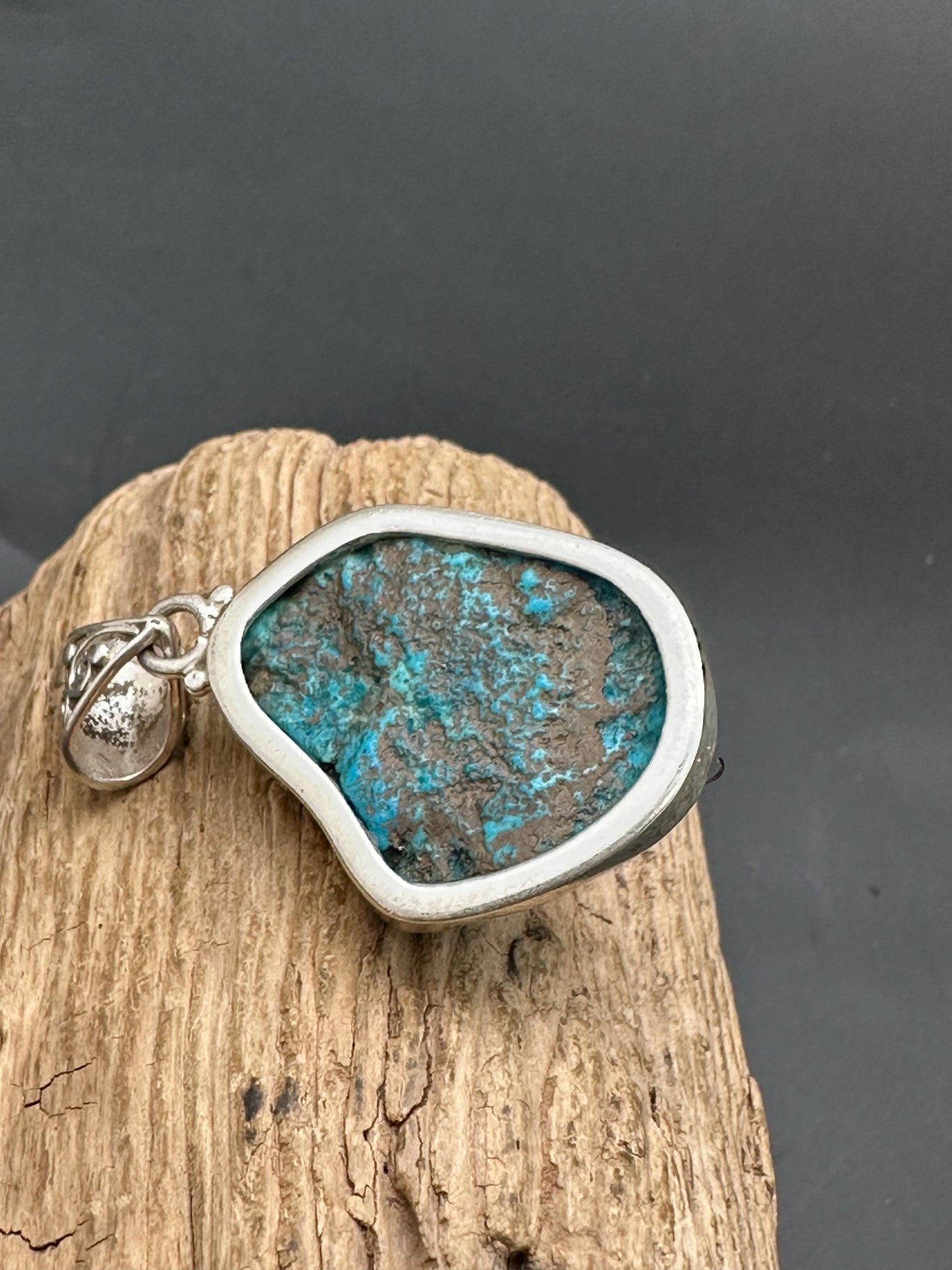Turquoise Ganesh pendent master handcrafted untreated natural turquoise with sterling silver