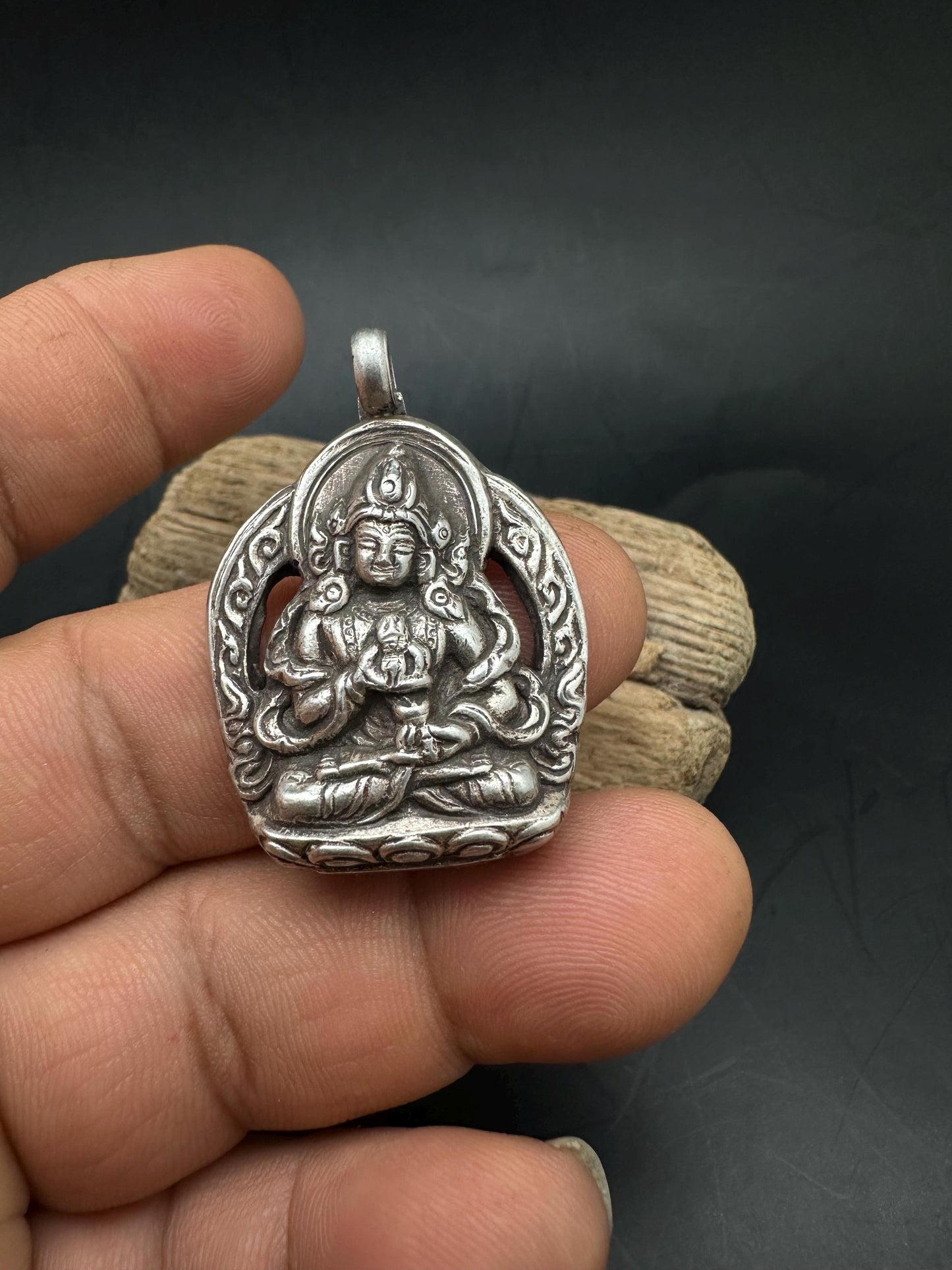Vajra sattava , buddha of purification, sterling silver