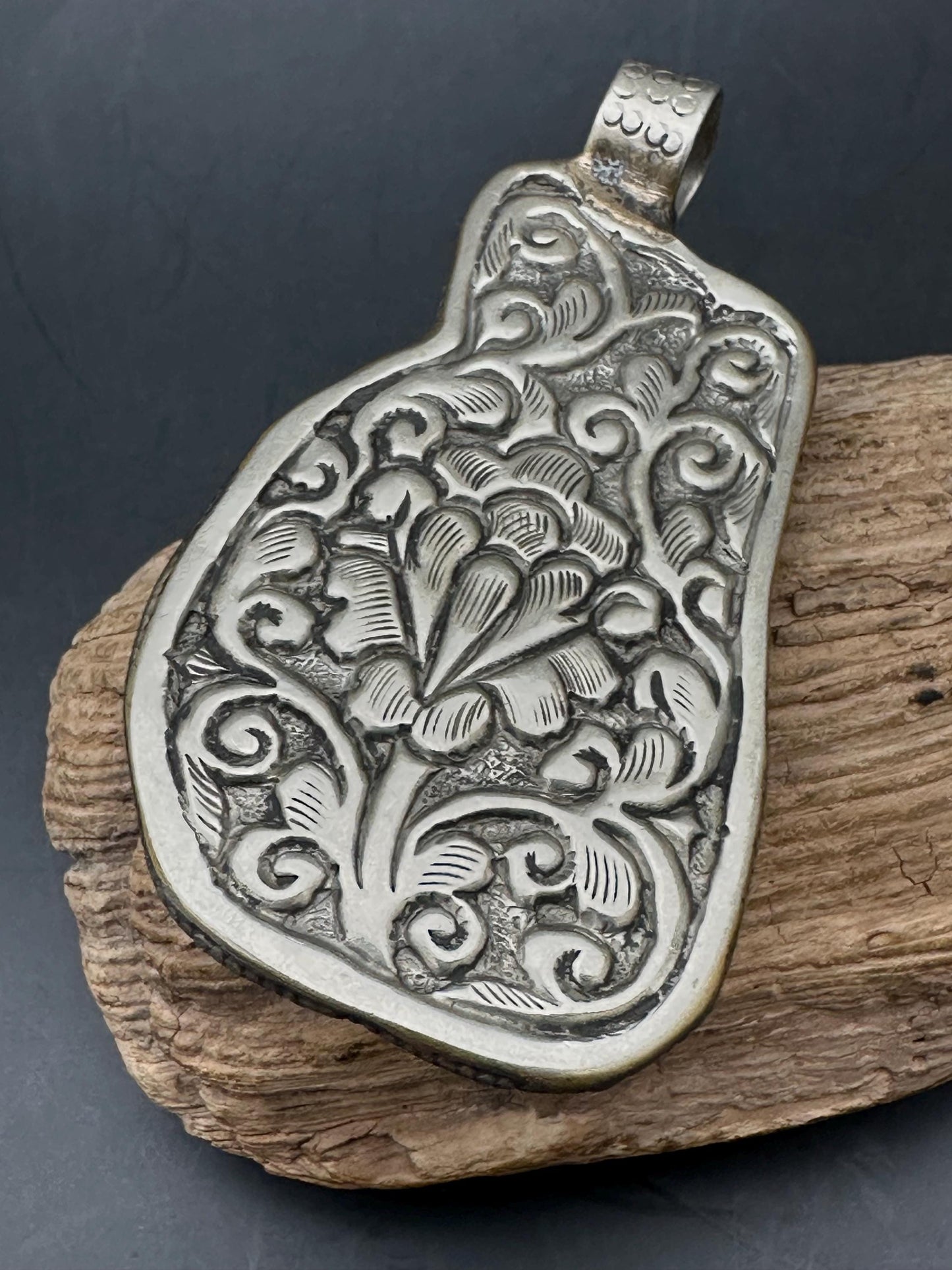 Buddha hand pendent, on mantra pendent, master handcrafted with yak bone
