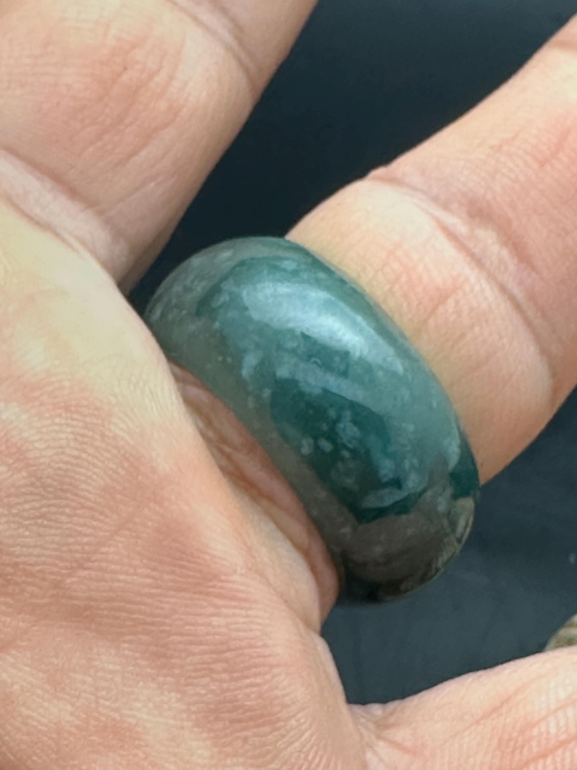 Natural Guatemala Jade Ring, large size, translucent