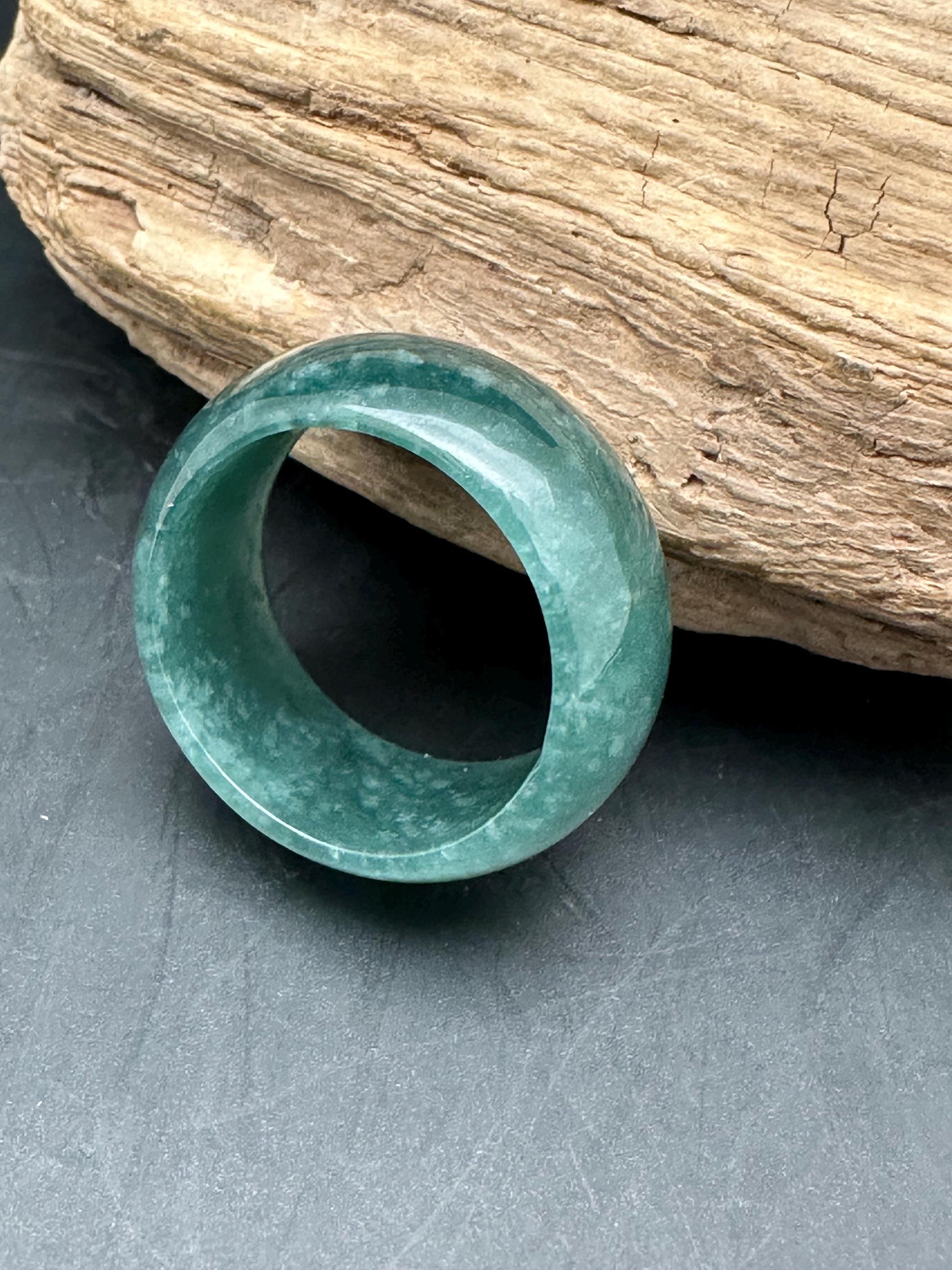 Natural Guatemala Jade Ring, large size, translucent