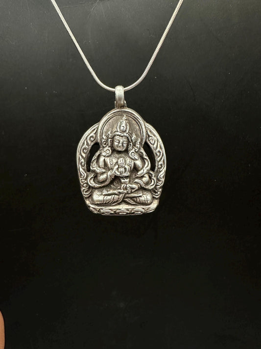 Vajra sattava , buddha of purification, sterling silver