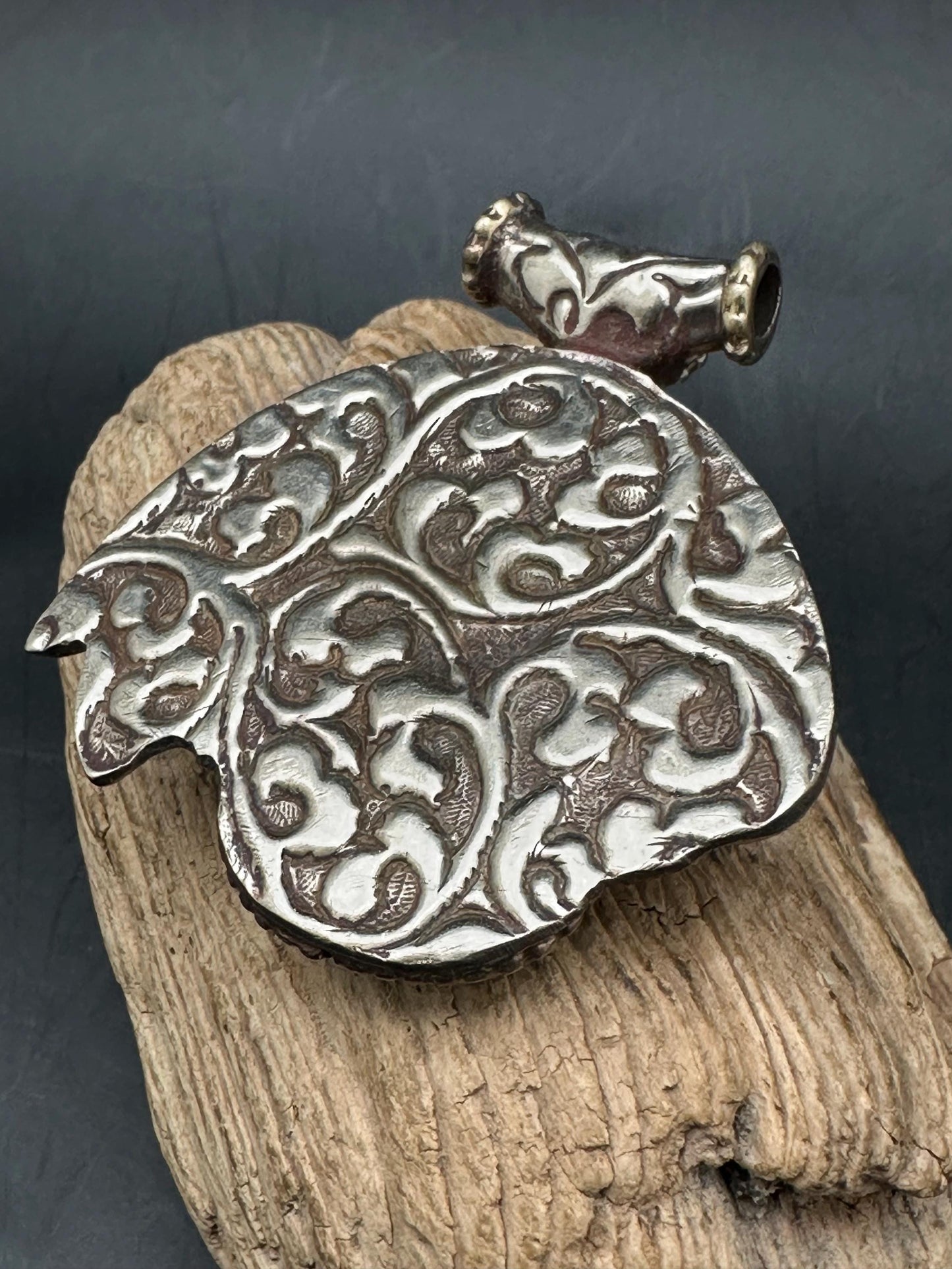 Bird pendant, inlaid turquoise and coral, master handcrafted with Tibetan silver