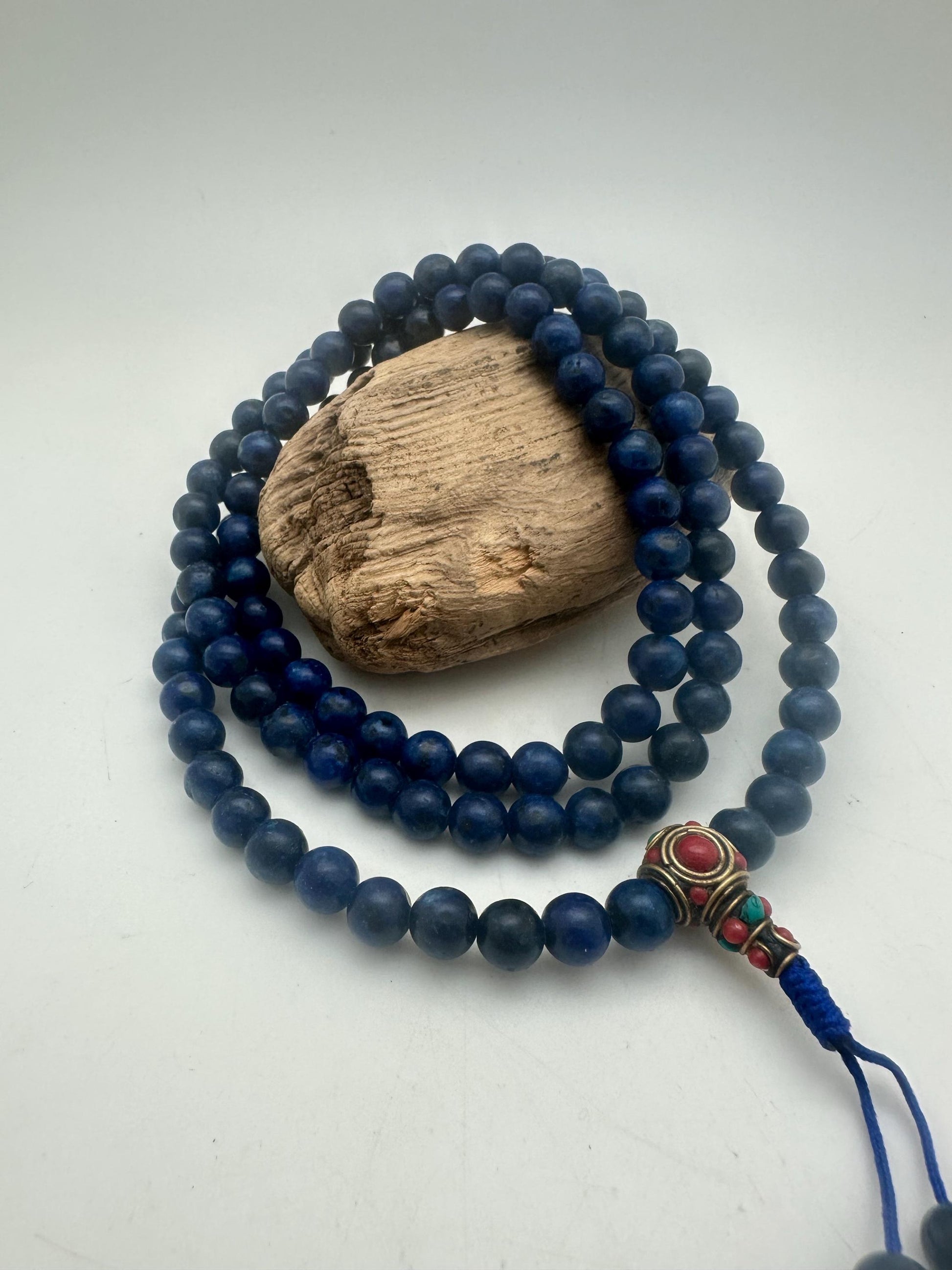 Lapis lazuli , prayer Bead, lapis mala ,natural stone