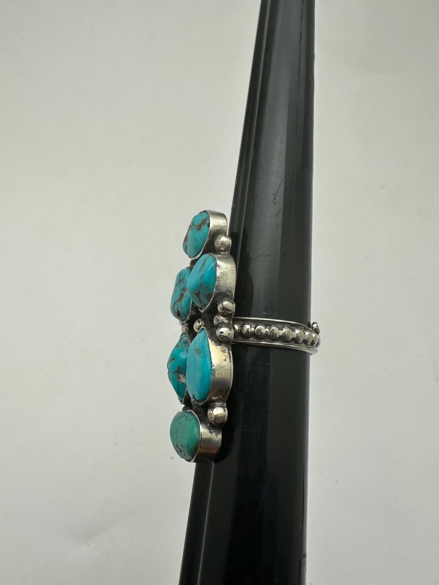 turquoise ring ,handcrafted, tibetan silver,Nepalese, adjustable, ethnic style