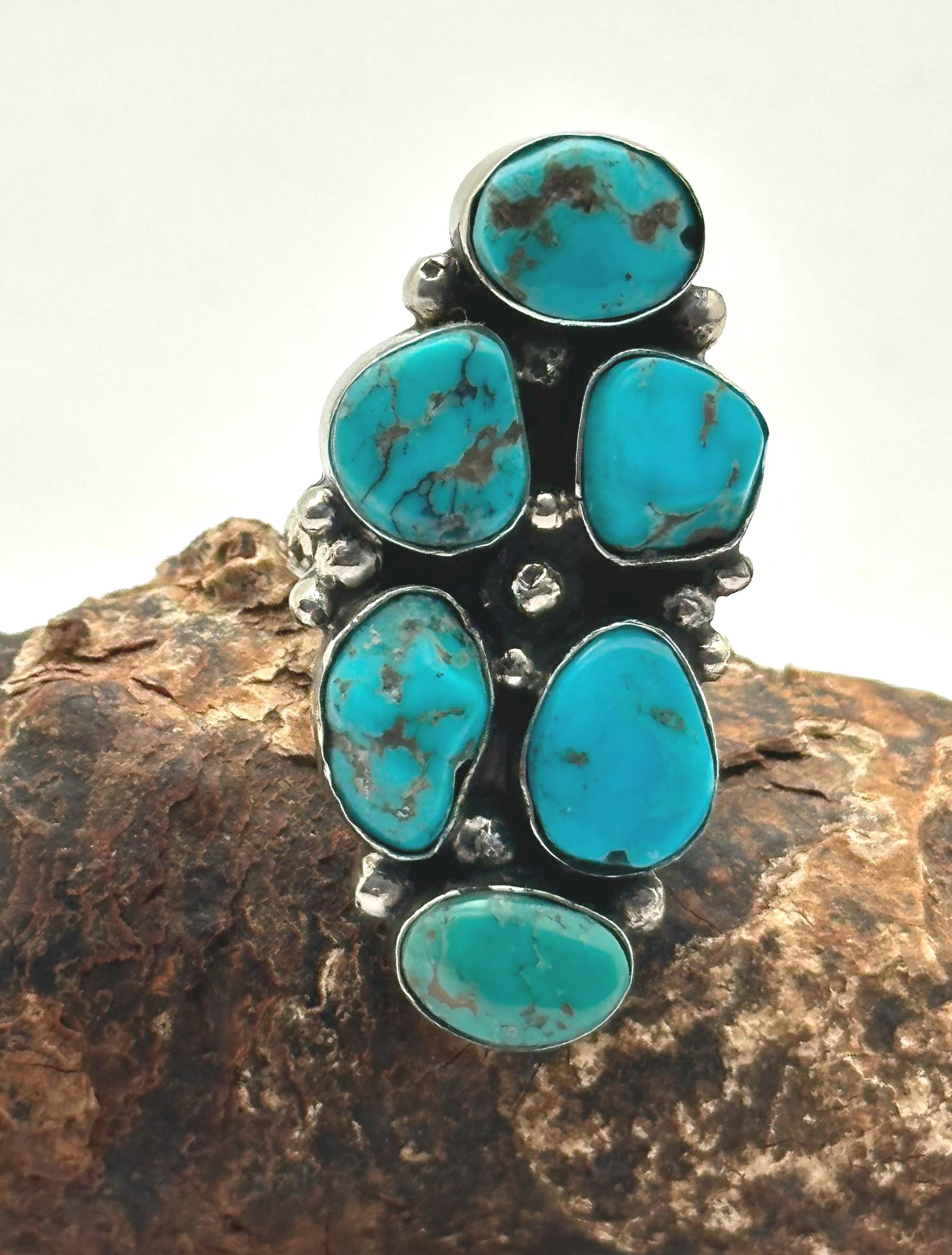 turquoise ring ,handcrafted, tibetan silver,Nepalese, adjustable, ethnic style