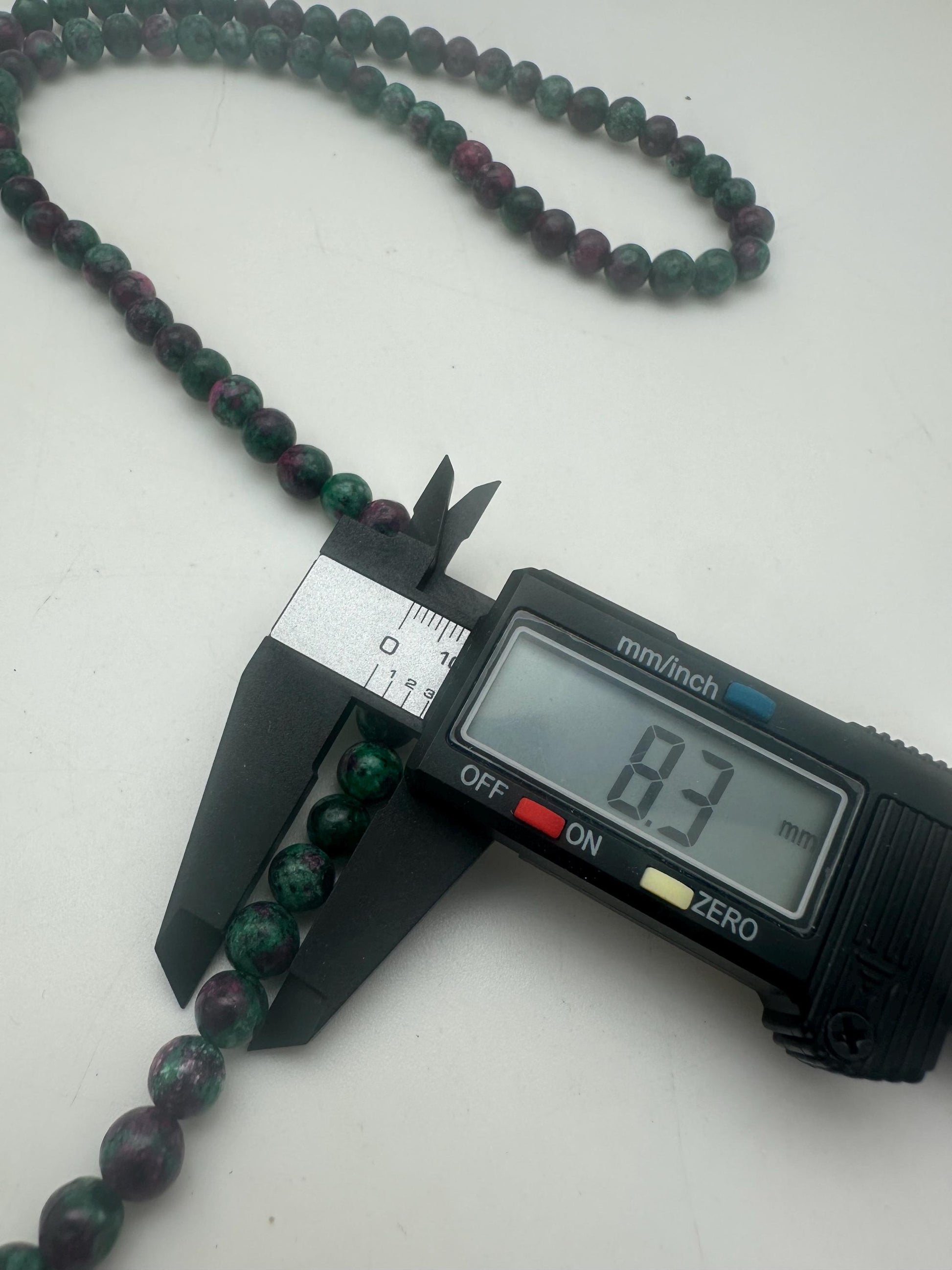 Ruby mala,necklace, prayer Bead, ruby zoisite, natural stone