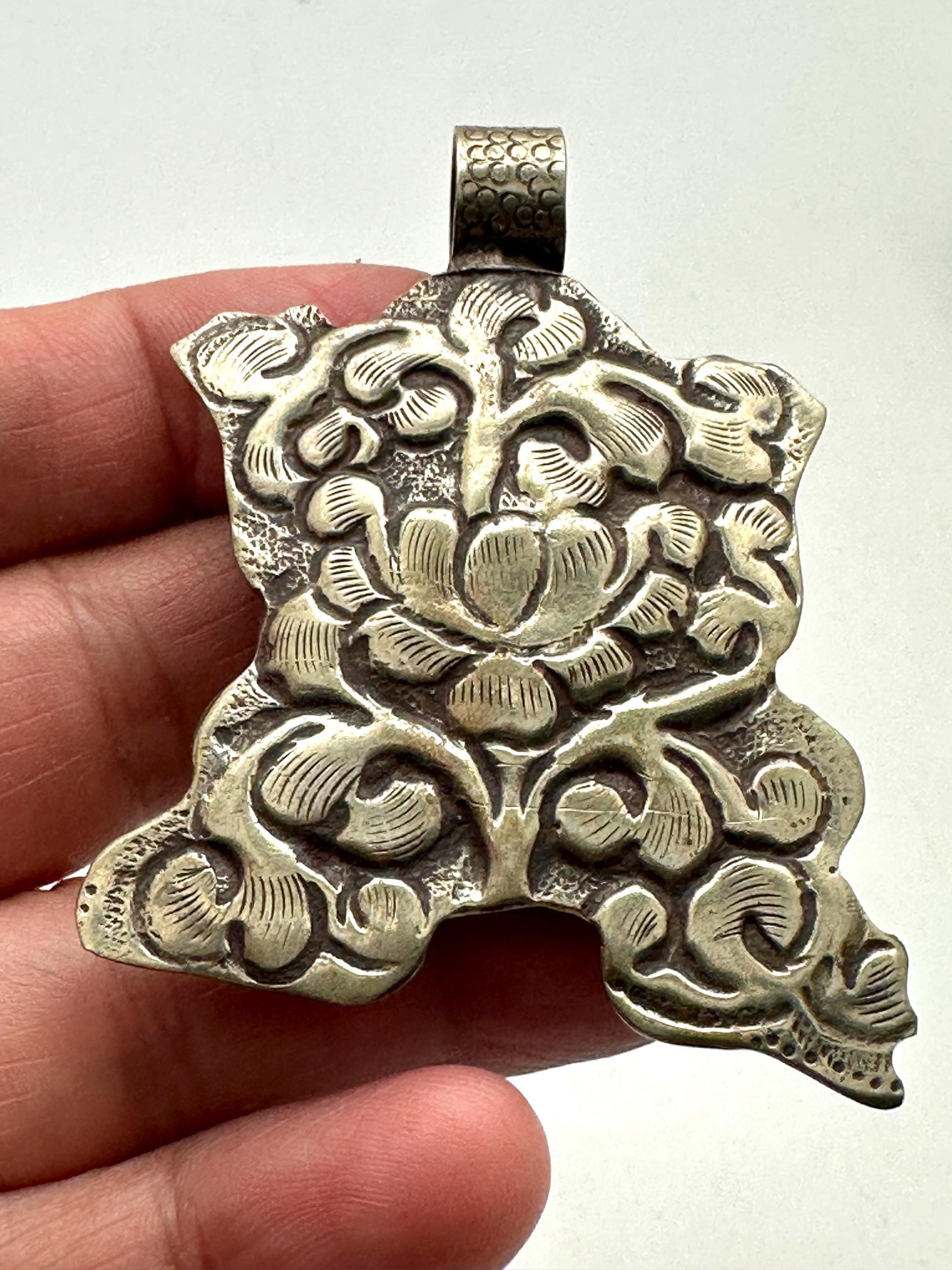 frog pendant, handcrafted,Tibetan repose silver, black onyx, coral, Emerald,animal lover,59mmX55mm