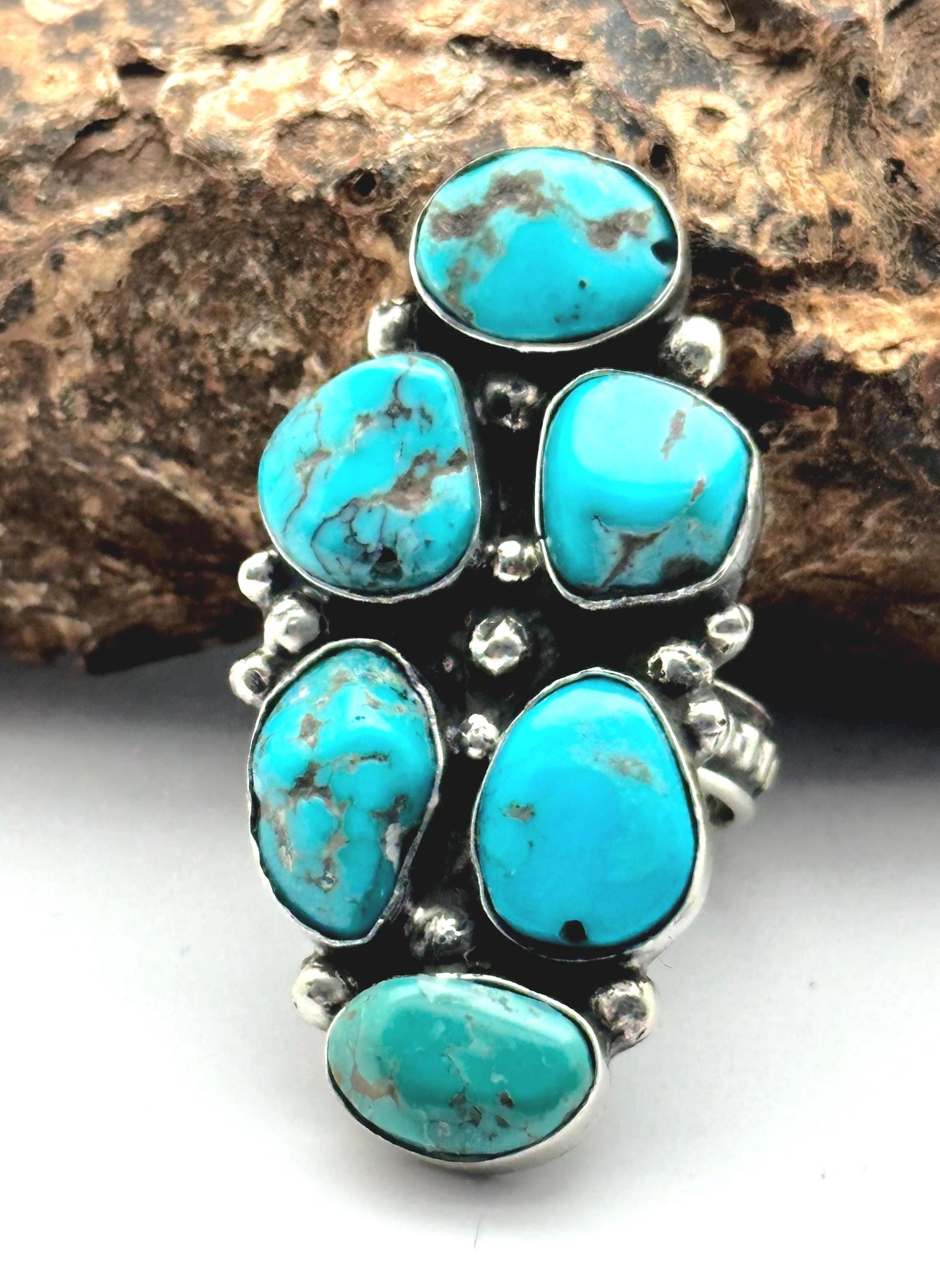 turquoise ring ,handcrafted, tibetan silver,Nepalese, adjustable, ethnic style