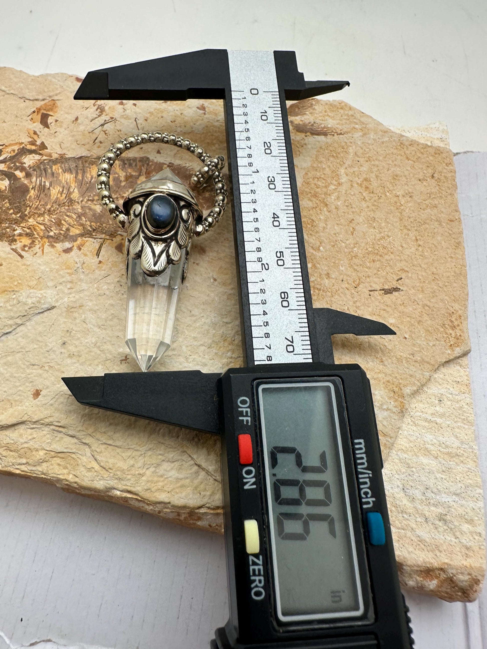 labradorite ,quartz crystal point pendant, handcrafted,Tibetan silver,