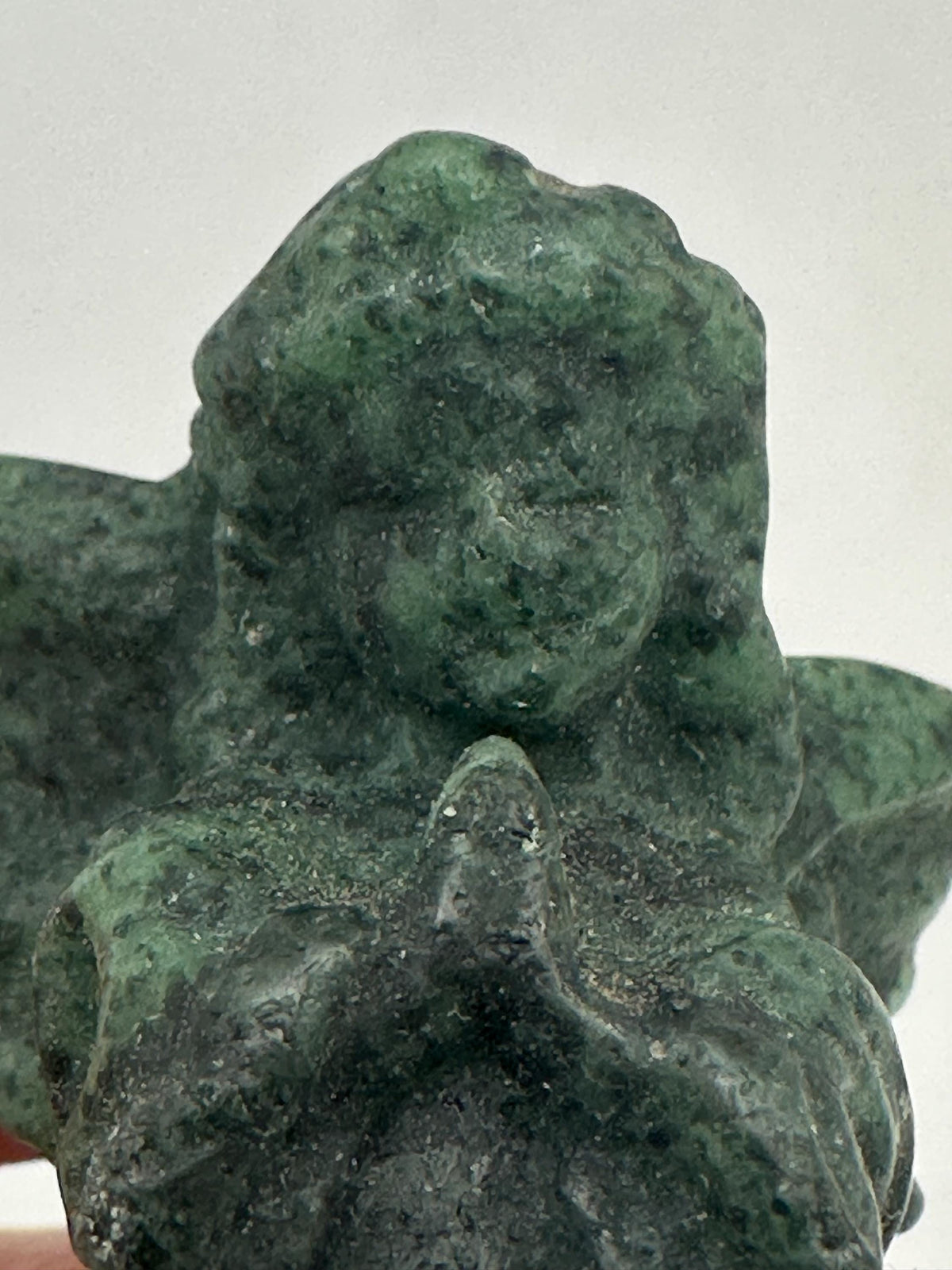 Hand-Carved Green Aventurine Angel Figurine,Crystal Guardian Angel Statue ,Pocket Angel Totem, Spiritual Healing Crystal Gift ,60.2mmX29.7mm