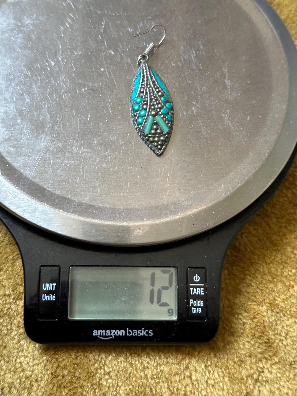 Earrings,Tibetan Turquoise Drop Earrings, handcrafted ,ethnic style