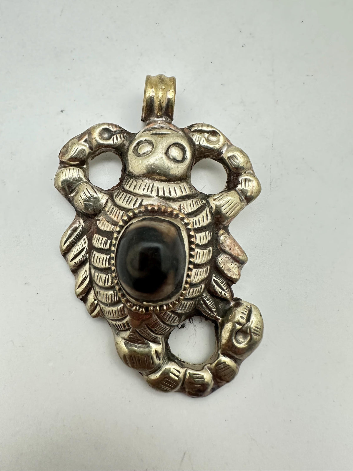 Scorpion pendant, handcrafted, Tibetan silver, powerful symbol of protection,
