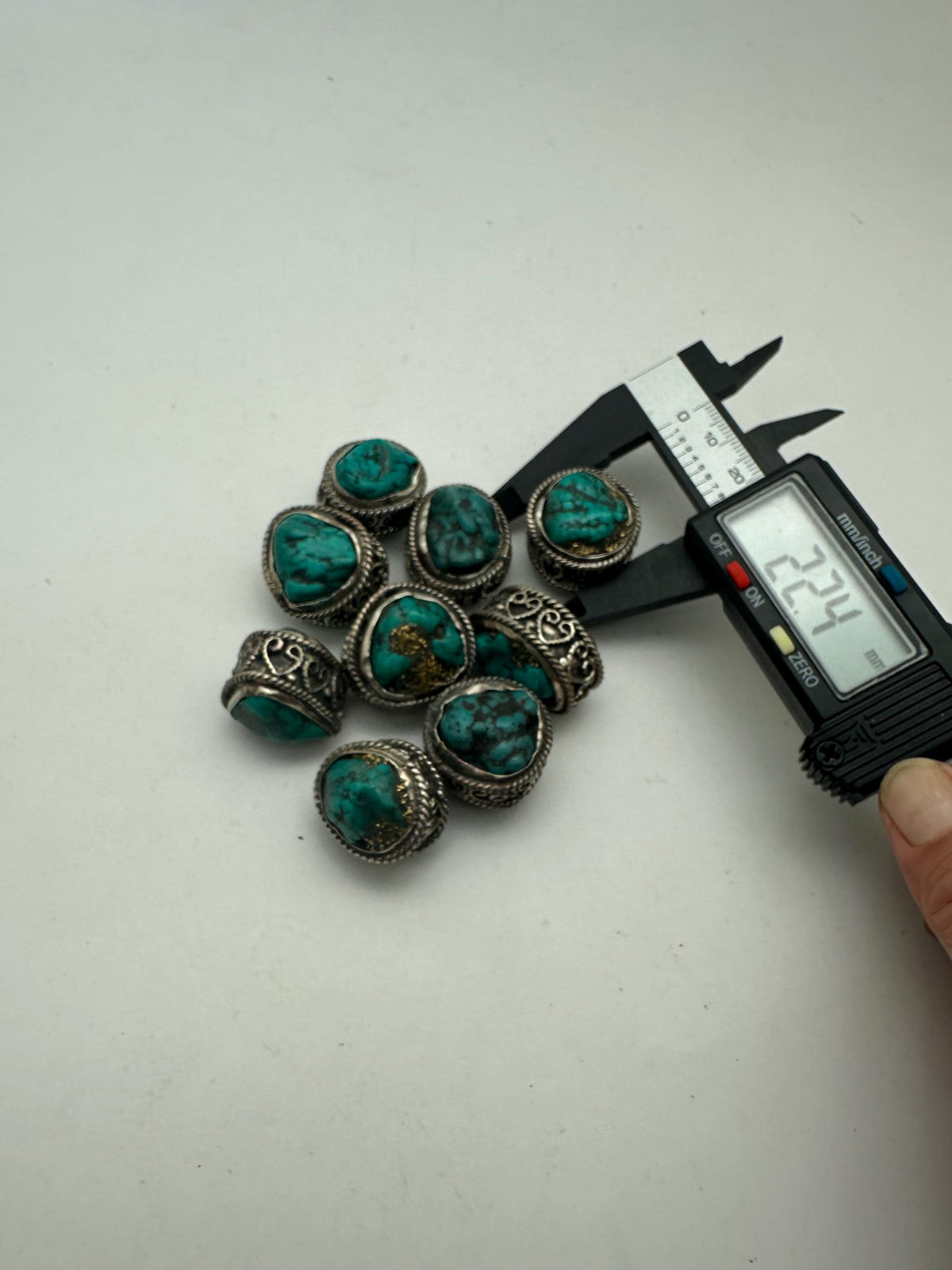 Turquoise beads ,handcrafted,Tibetan silver, gold matrix,Nepalese