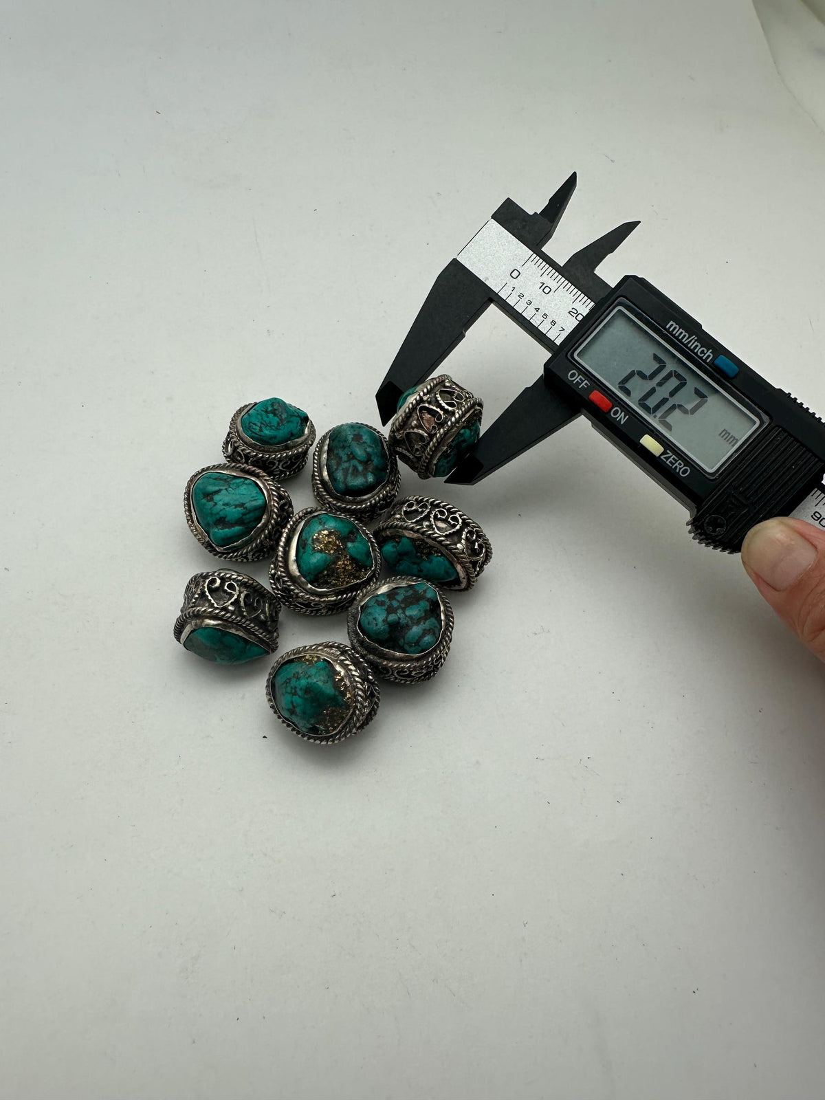 Turquoise beads ,handcrafted,Tibetan silver, gold matrix,Nepalese