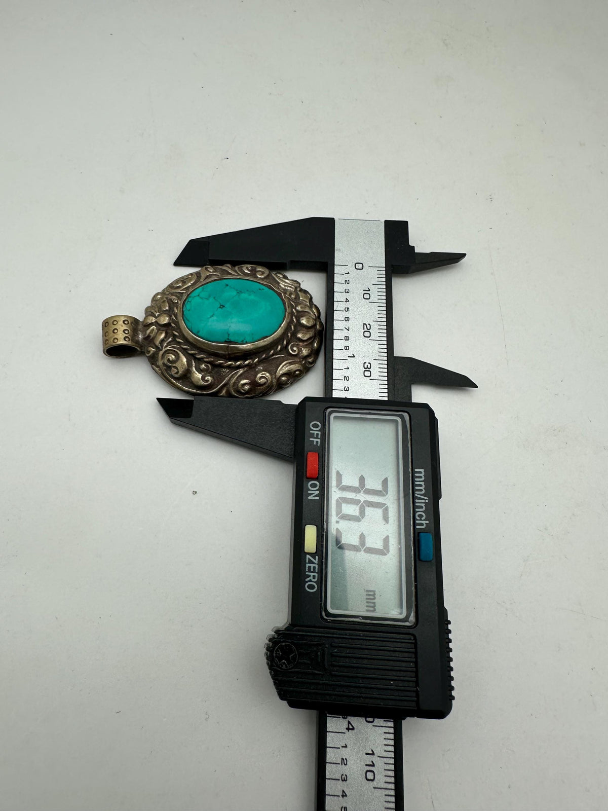 Turquoise pendant, How lite, Tibetan silver, handcrafted,ethnic style,53.8mmX36.3mm