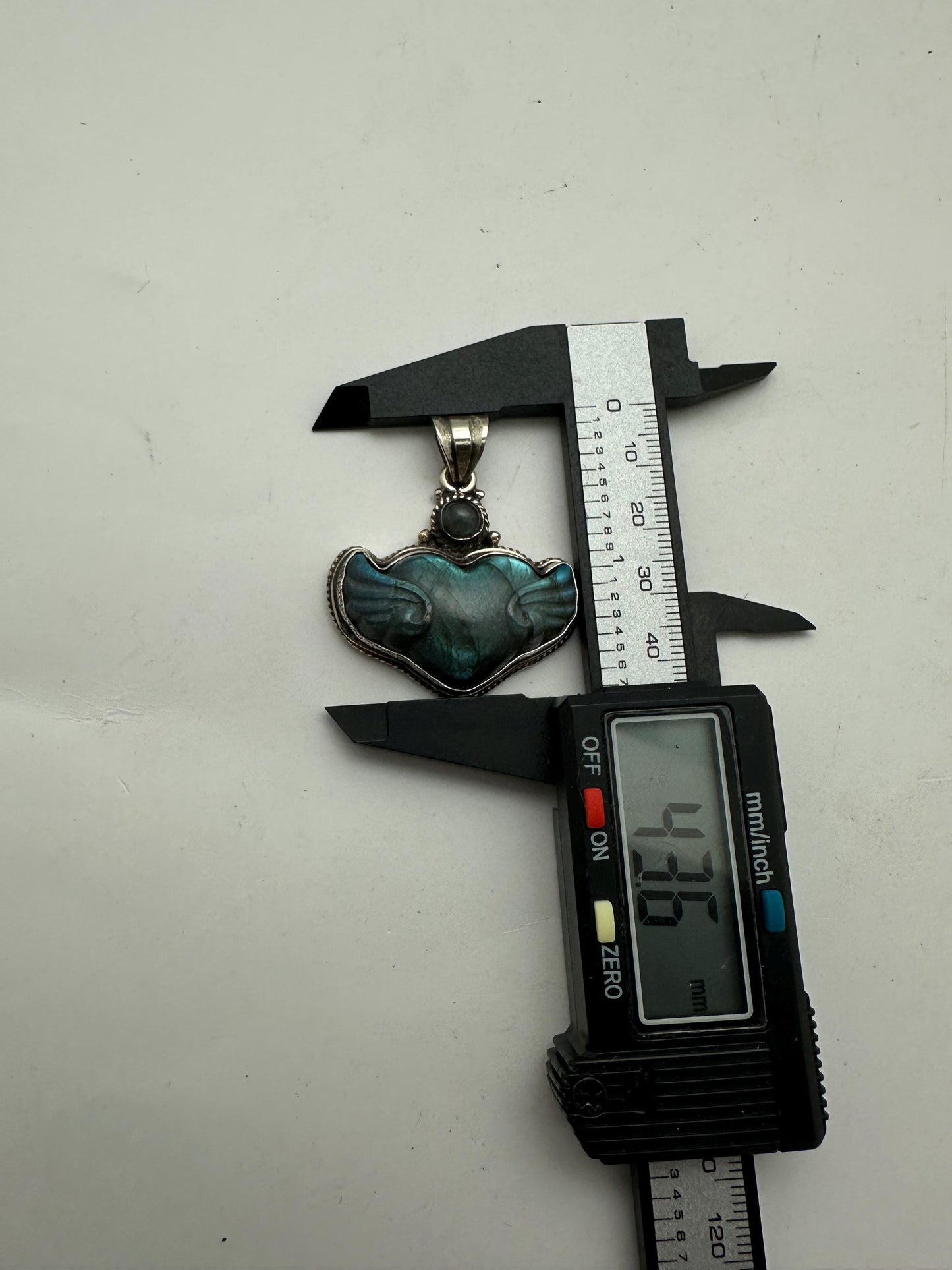 Carved Labradorite Winged Heart Pendant, Blue Golden Flash, Tibetan Silver, Artisan Boho Jewelry