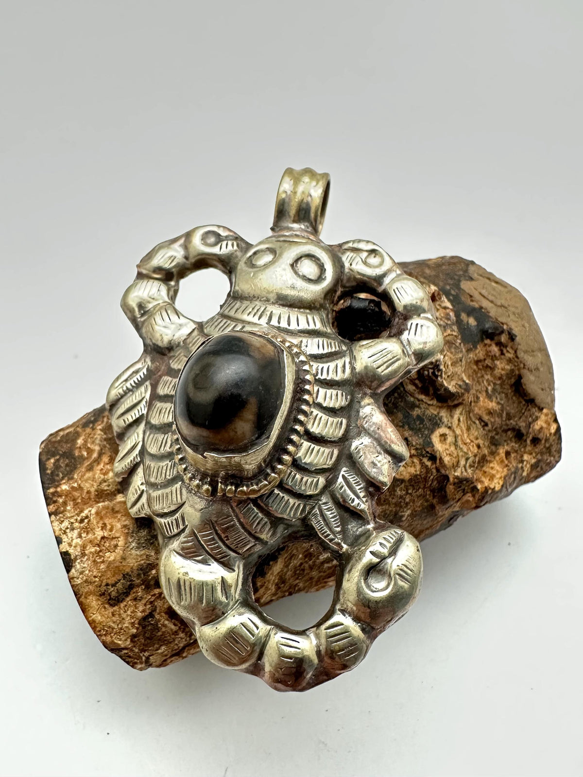 Scorpion pendant, handcrafted, Tibetan silver, powerful symbol of protection,