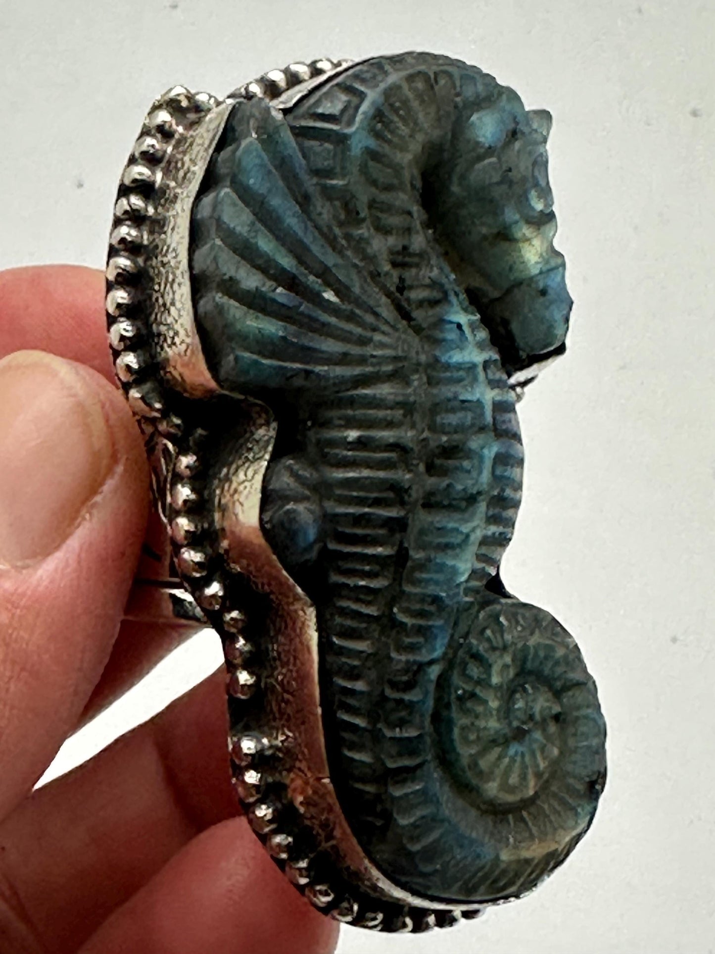 large labradorite carved ring, handcrafted,tibetan silver, adjustable